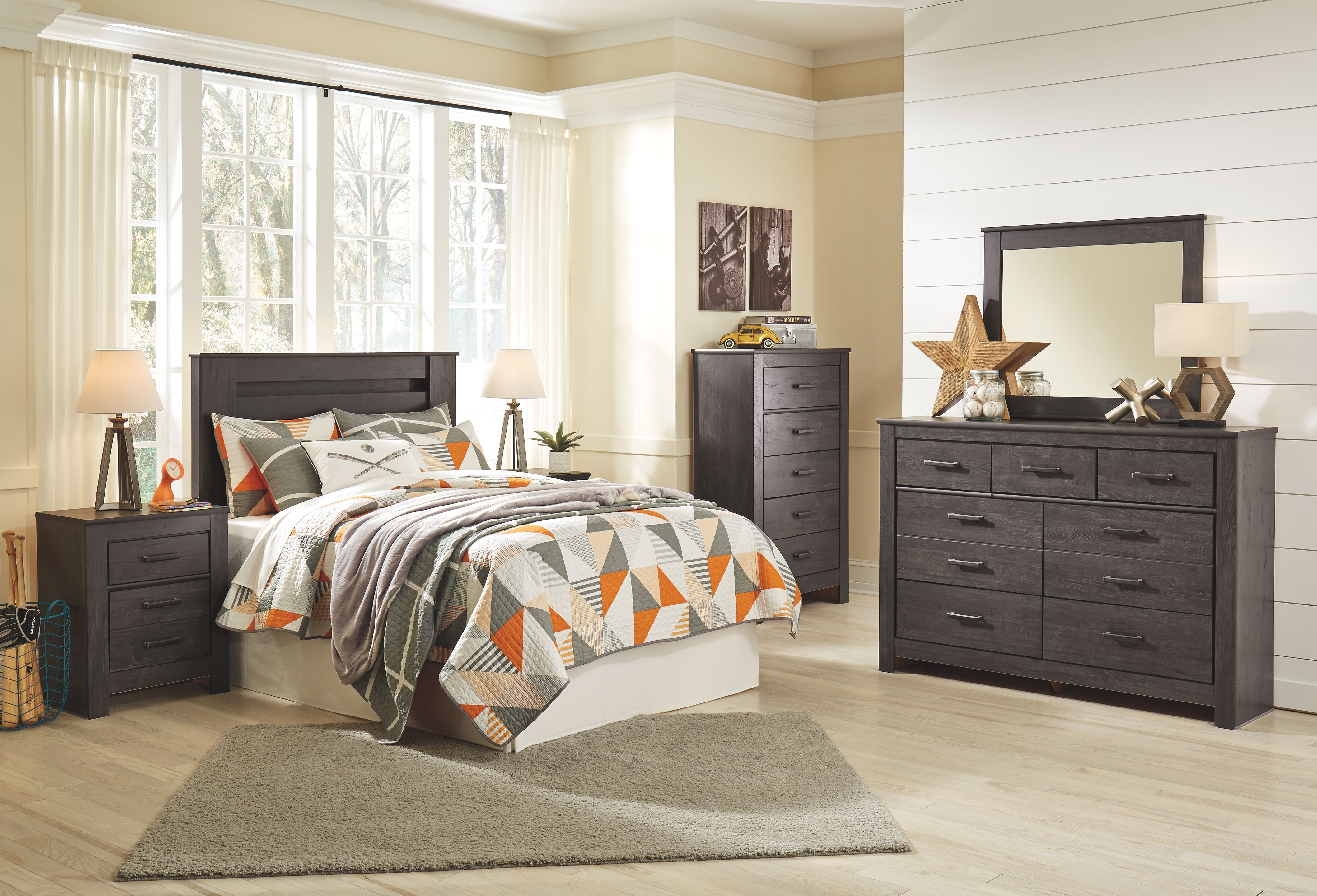 Brinxton Charcoal Seven Drawer Dresser New Lots Furniture Online