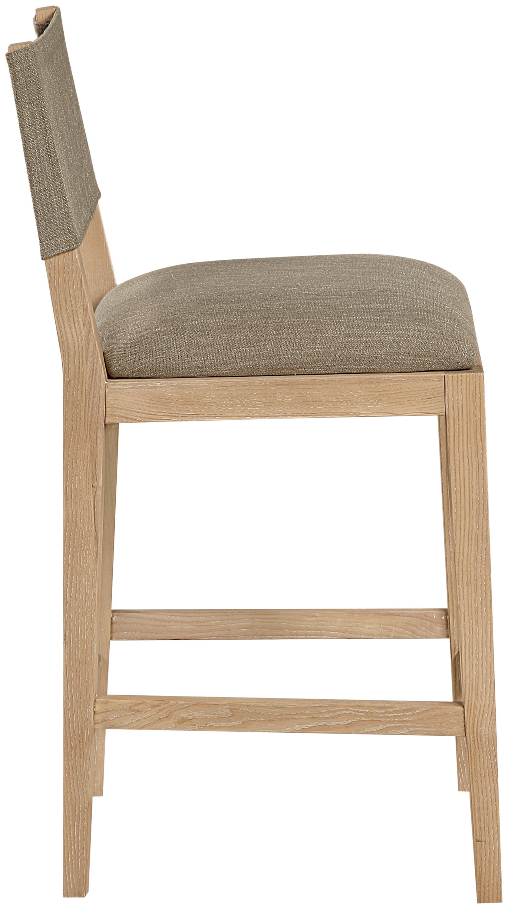 Avon - Linen Textured Performance Fabric Upholstered Counter Stool - Brown