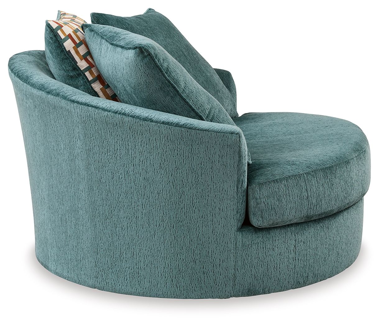 Ashley Furniture Laylabrook - Oversized Swivel Accent Chair - Teal - Image 4