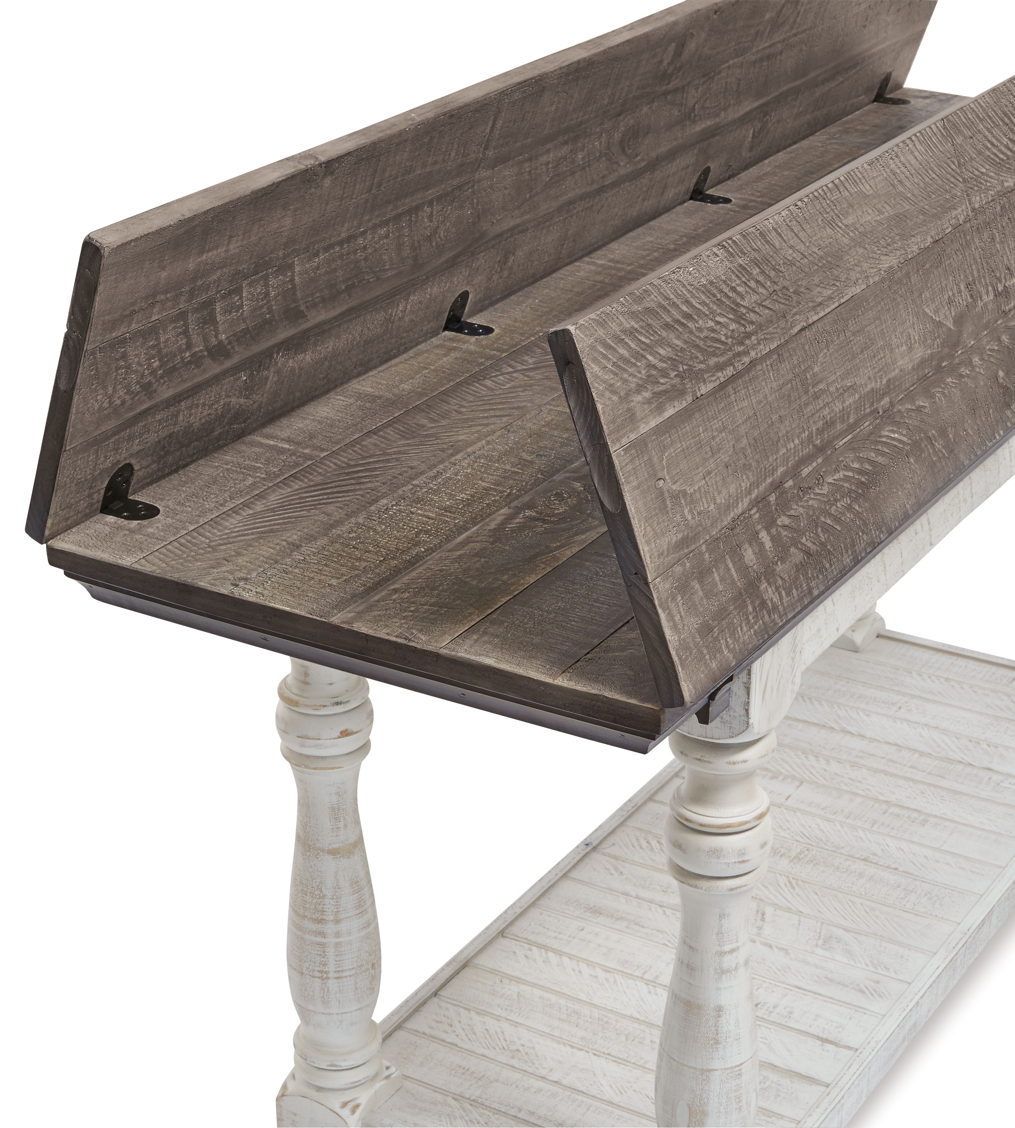 Ashley Furniture Havalance - Flip Top Sofa Table - Gray / White - Image 8