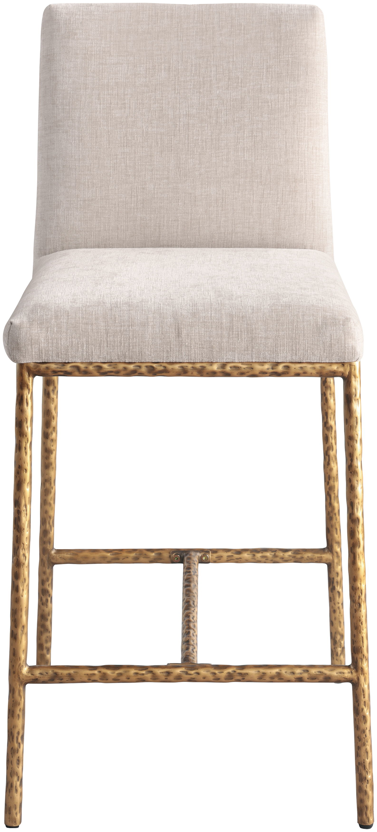 Reeves - Chenille Fabric Upholstered Counter Stool (Set of 2) - Beige