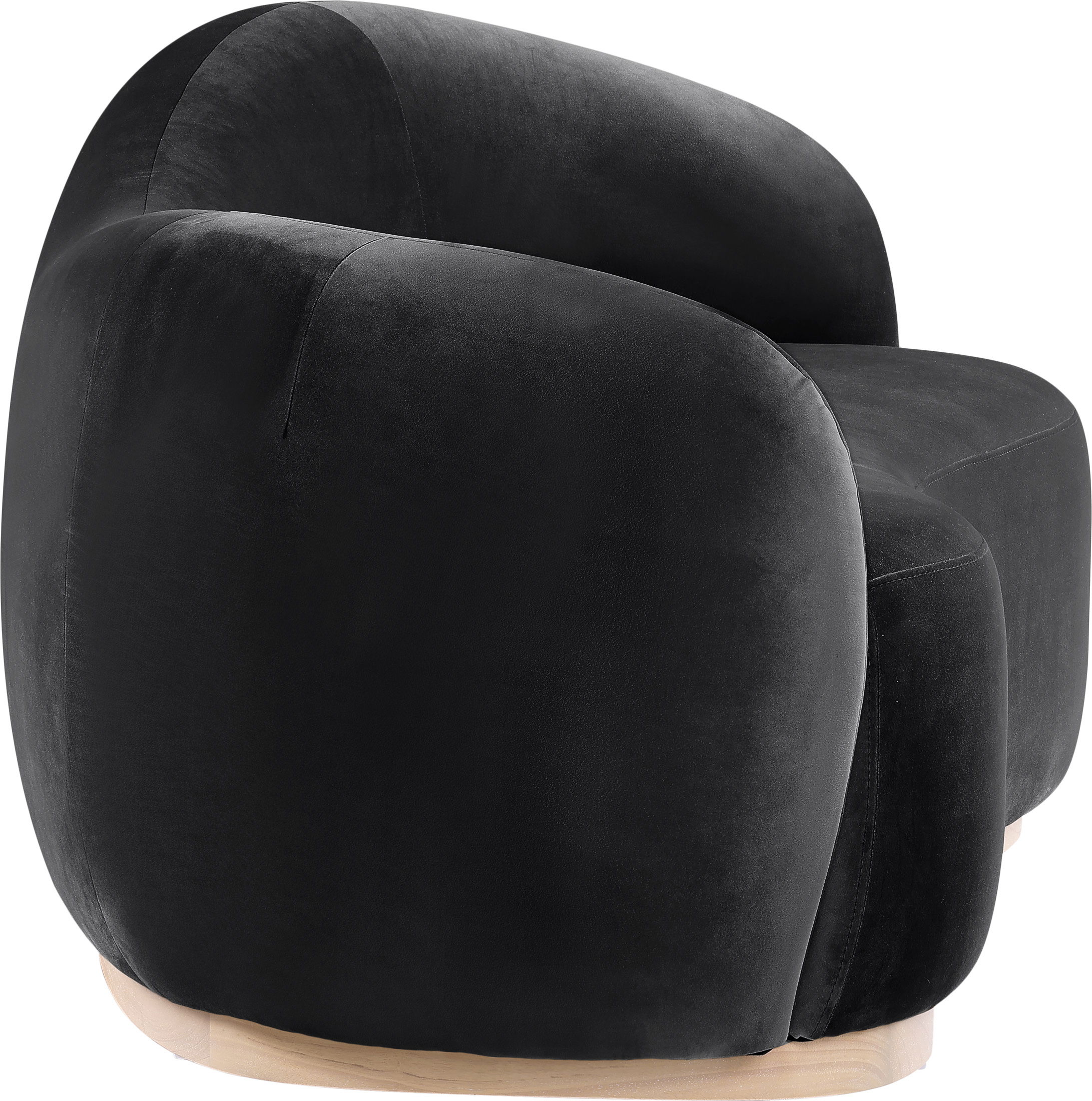 Gustavo - Velvet 72.5" Upholstered Loveseat - Black