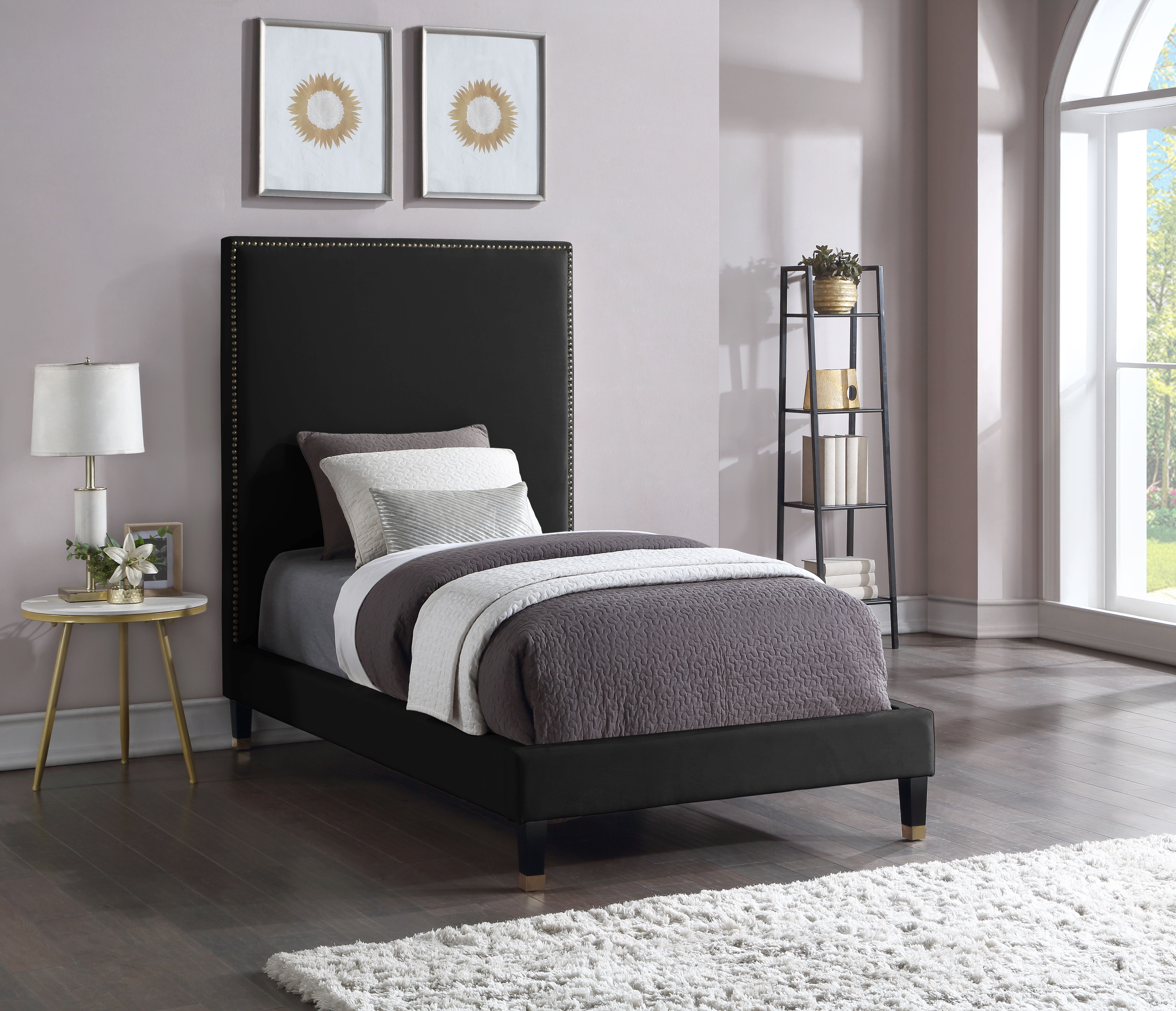 Harlie - Twin Bed - Black