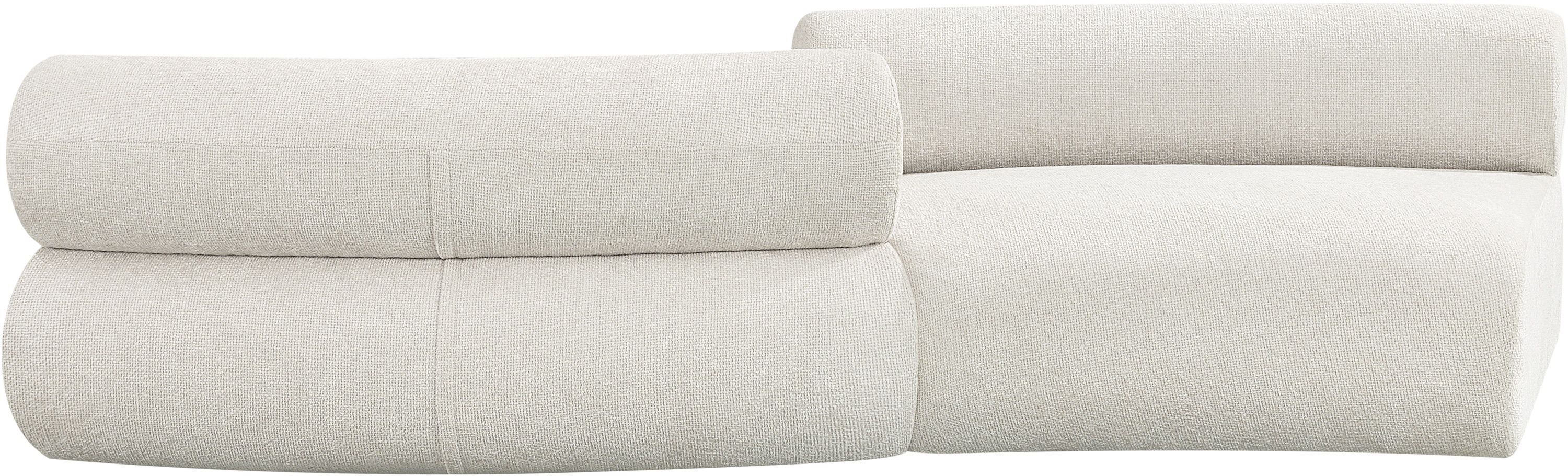 Bale - 2 Piece Curved Modular Sofa - Cream