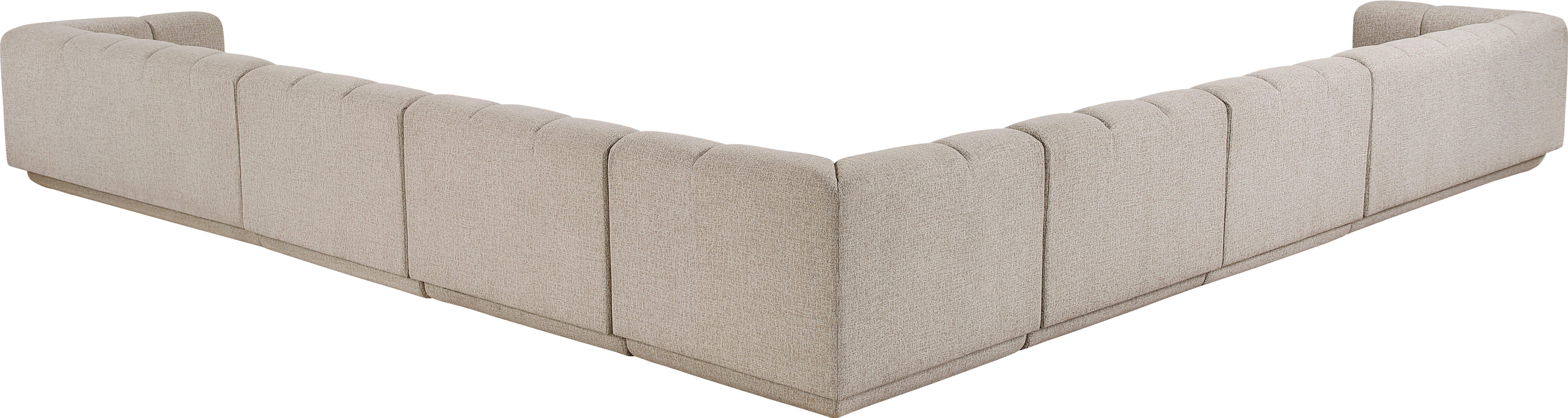 Modari - Fabric Upholstered 7 Piece Modular Sectional - Beige