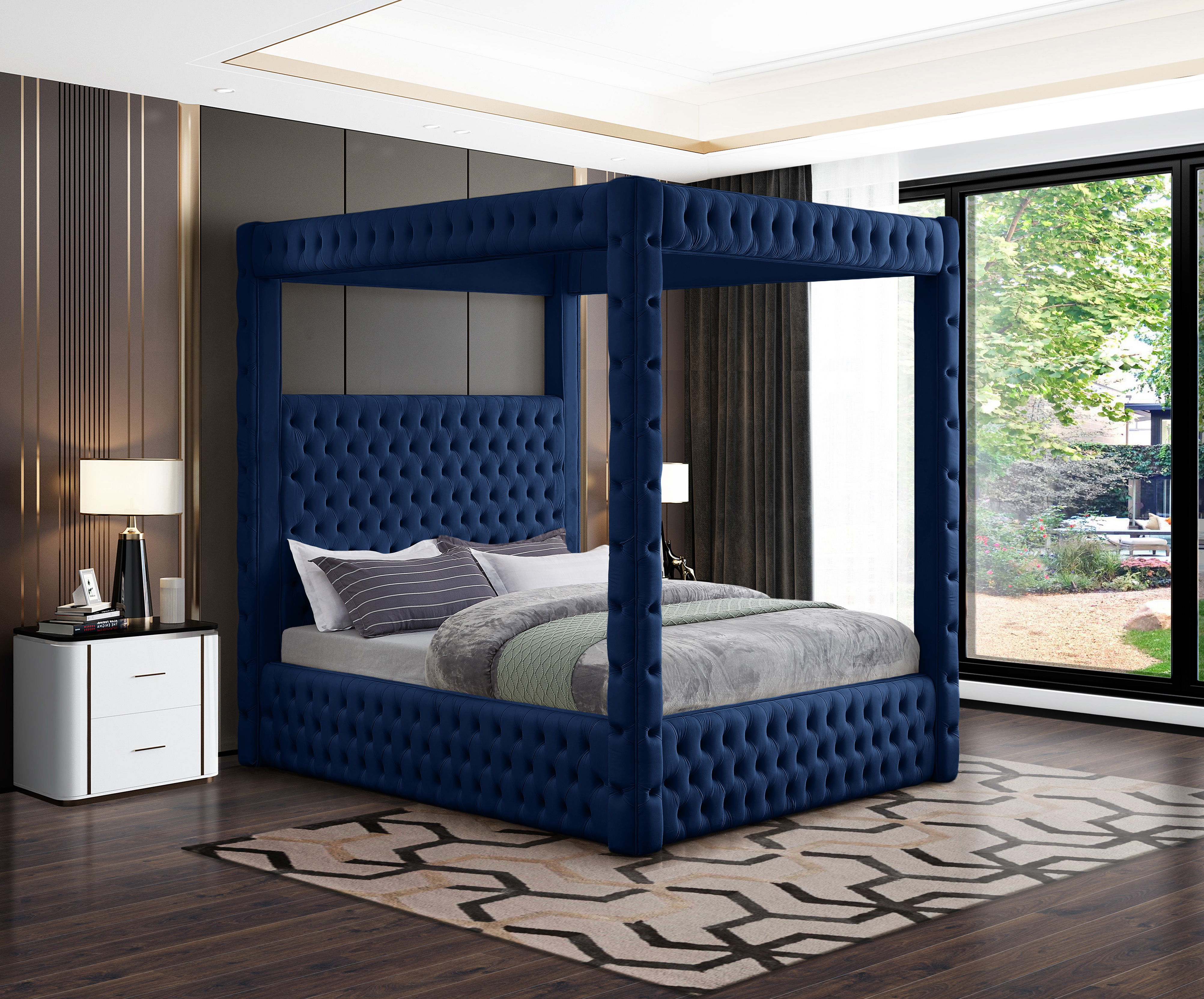 Royal - King Bed - Navy
