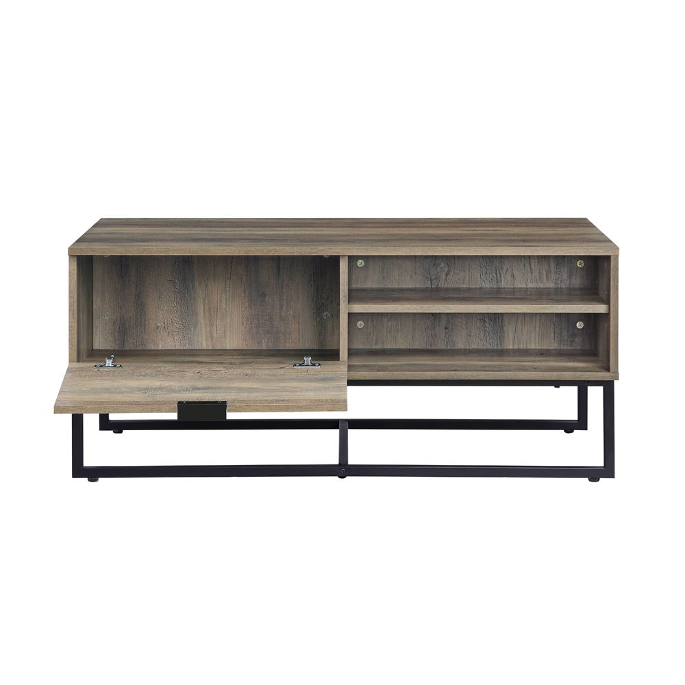 Homare - Coffee Table - Rustic Oak & Black, light brown, view 4