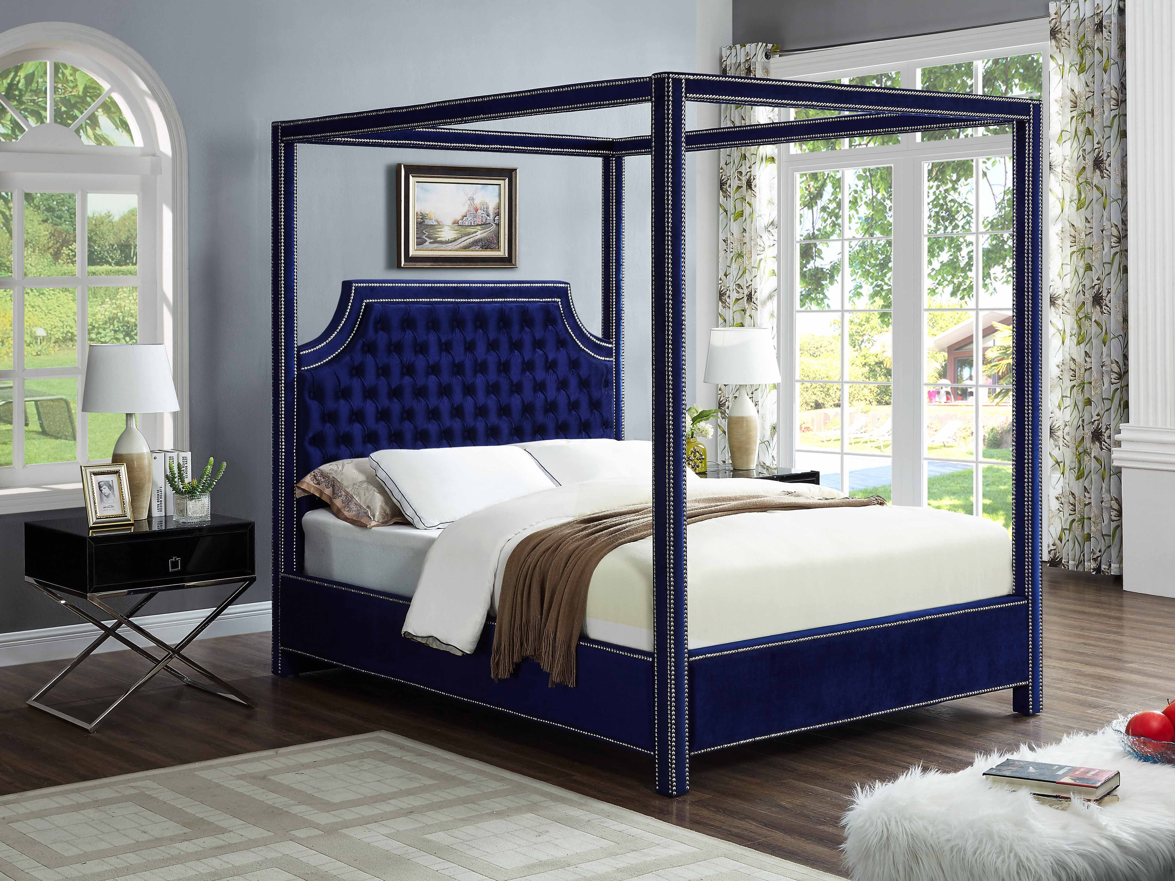 Rowan - King Bed - Navy