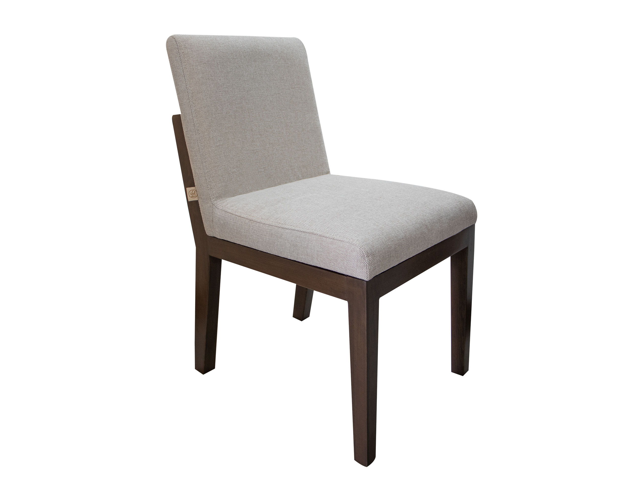 International Furniture Direct Natural Parota - Upholstered Chair (Set of 2) - Chocolate Brown