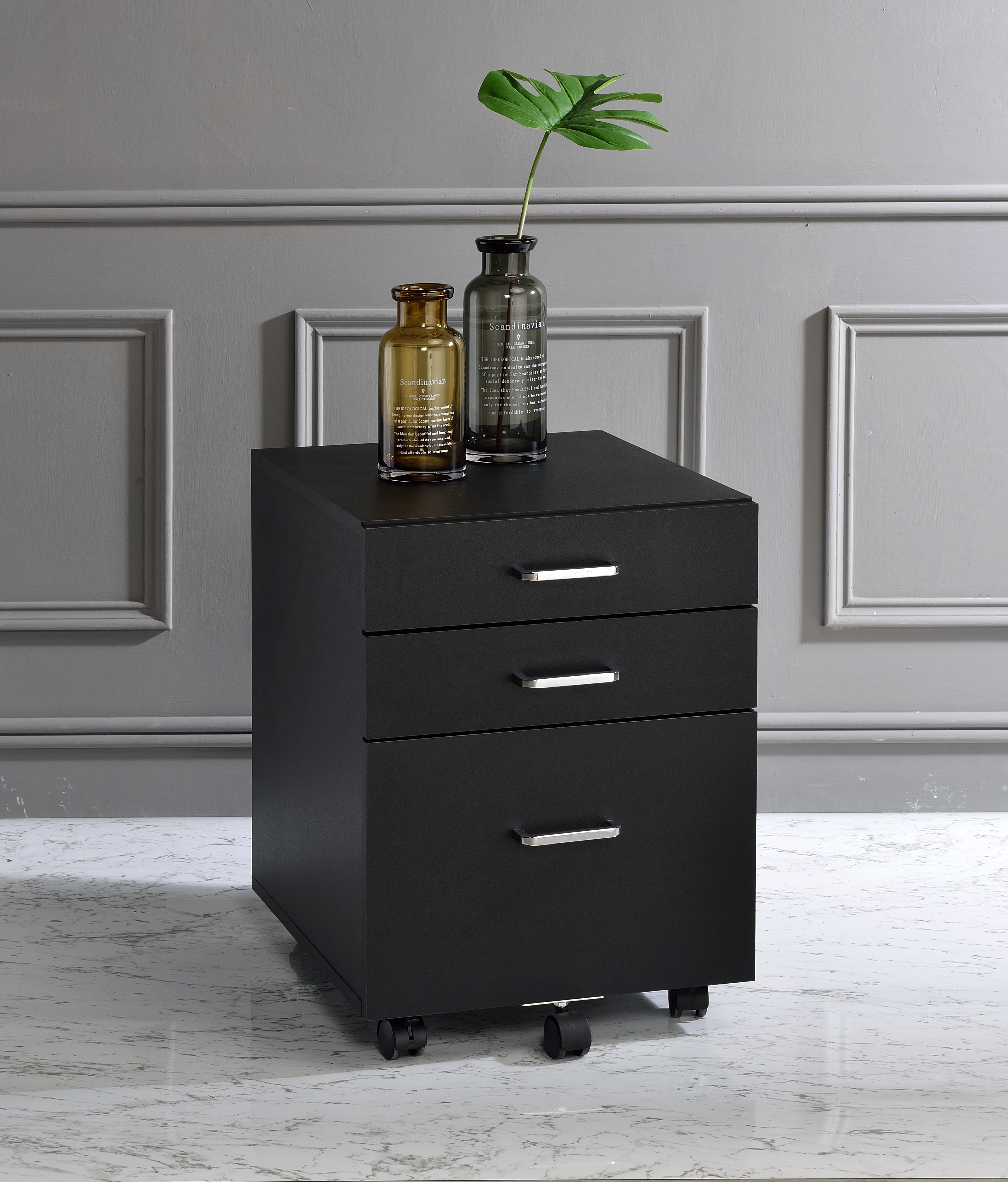 Tennos - Cabinet - Black & Chrome, black, view 3