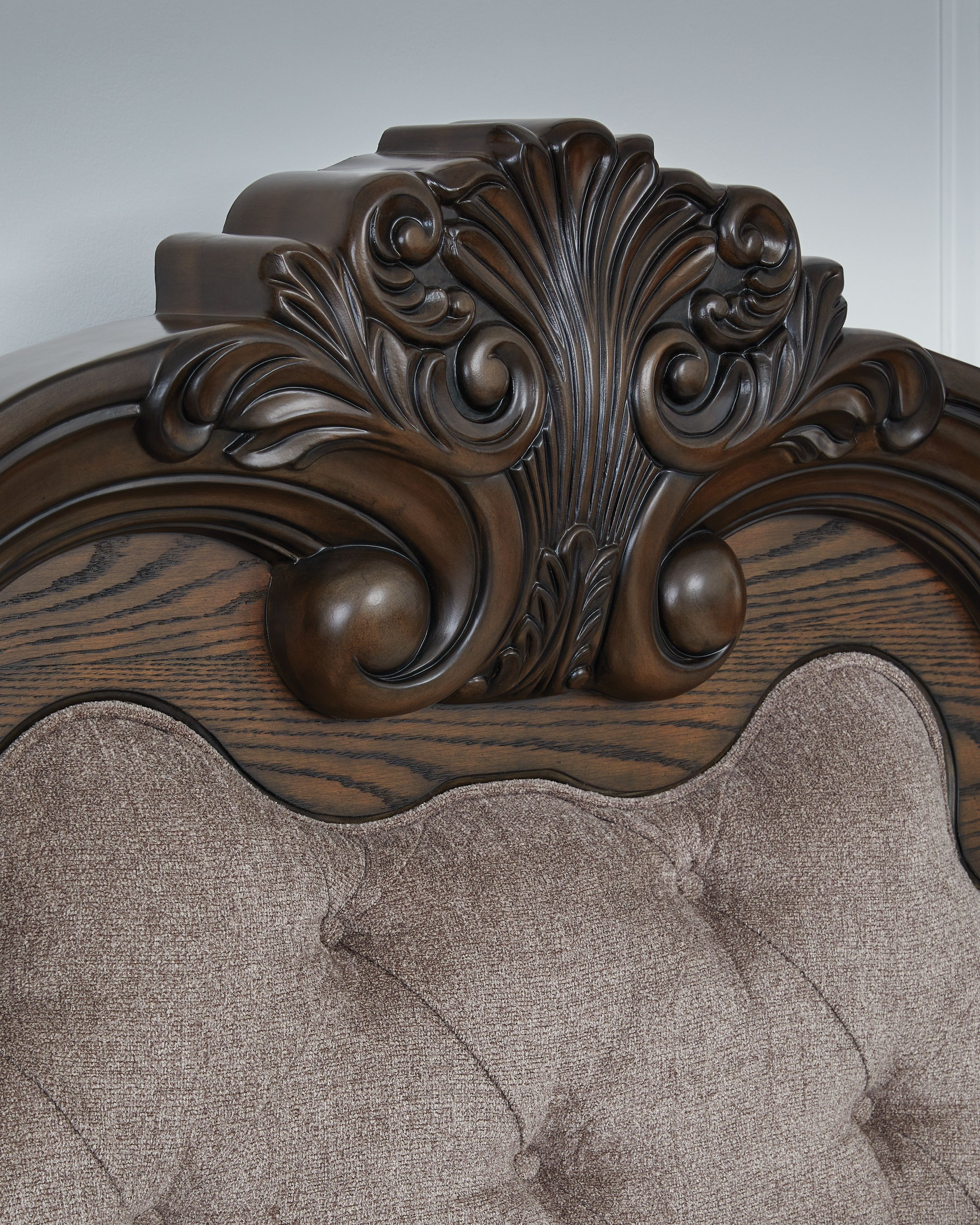 Ashley Furniture Maylee - Queen Upholstered Bed - Dark Brown - Image 7