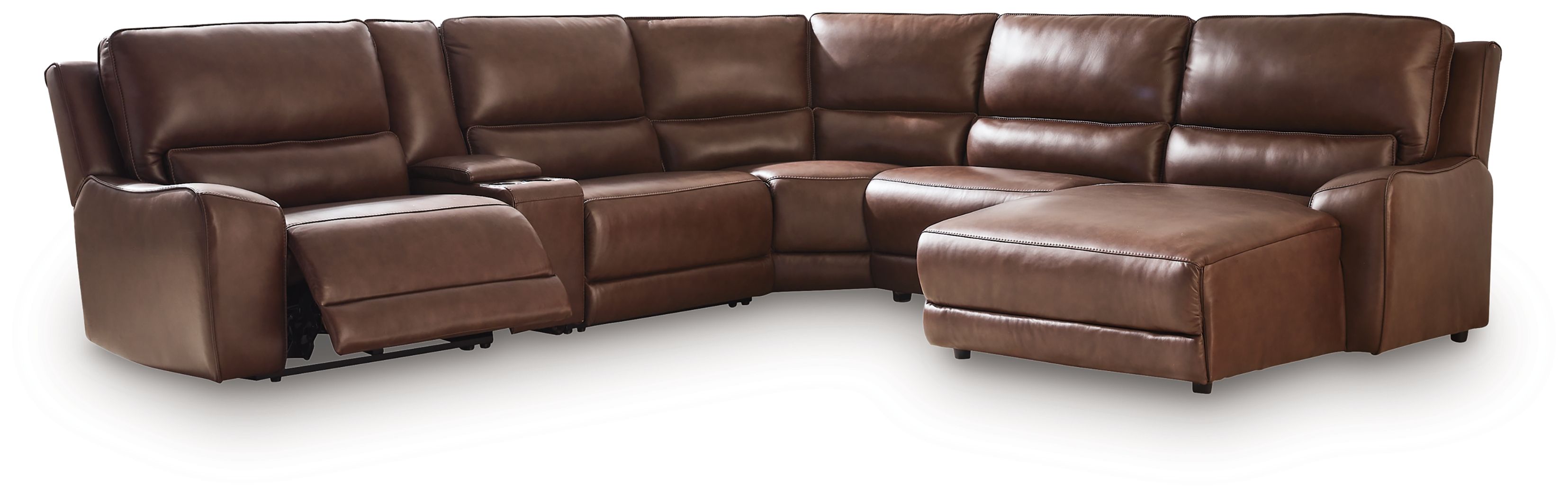 6 Pc · Power Reclining Sectional With RAF Press Back Power Chaise
