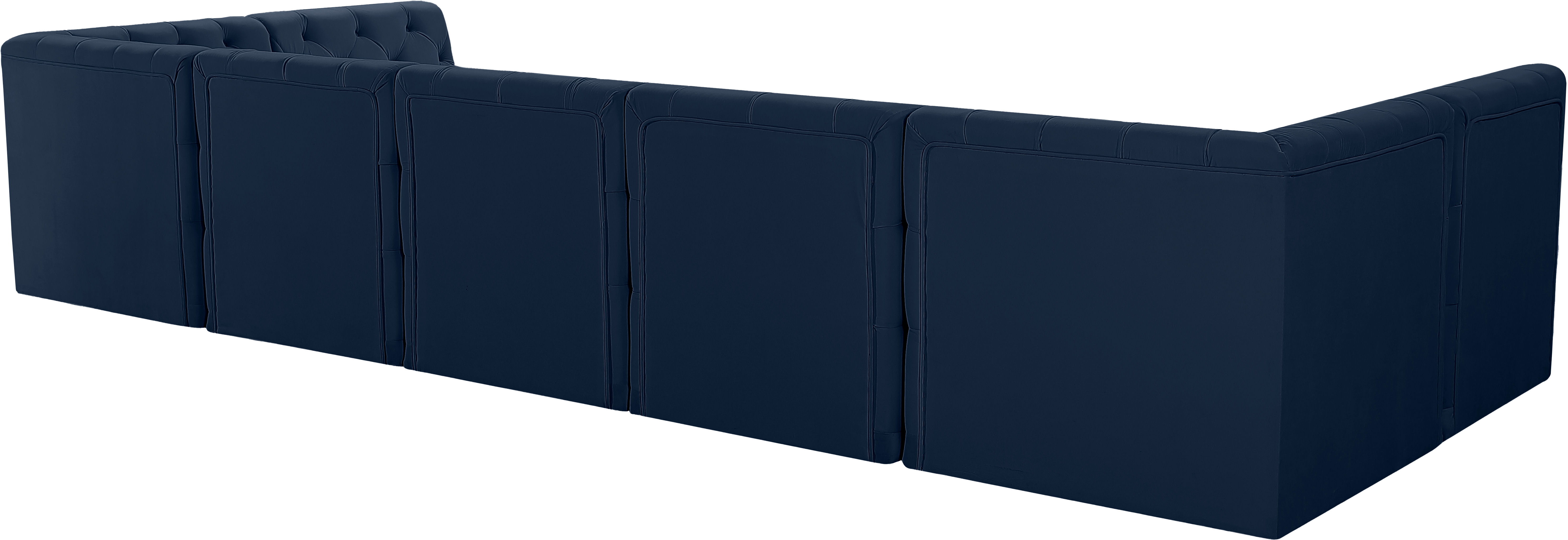 Tuft - 7 Piece Modular U-Shaped Sectional - Navy