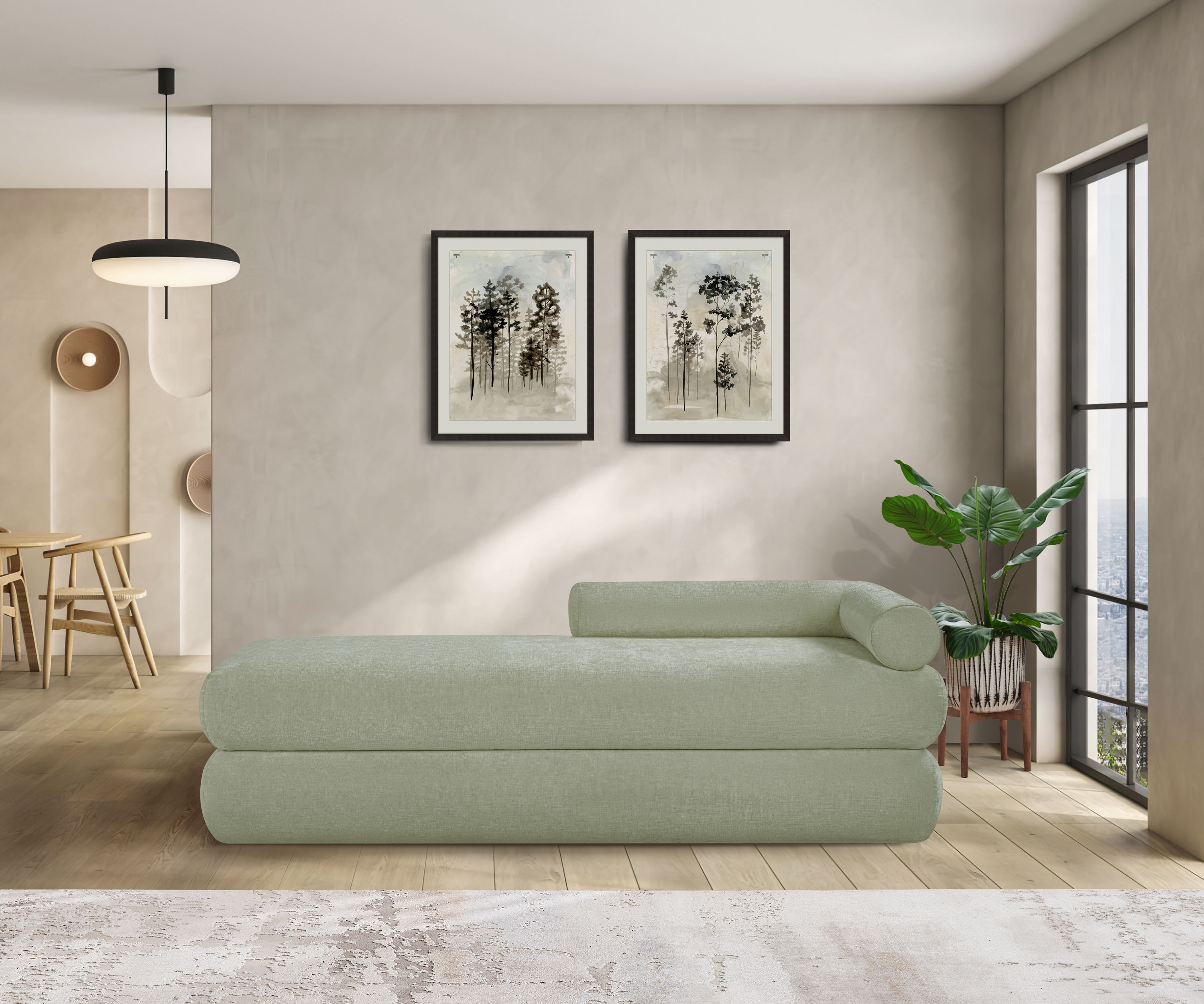 Kennedy - Chenille Bench - Mint