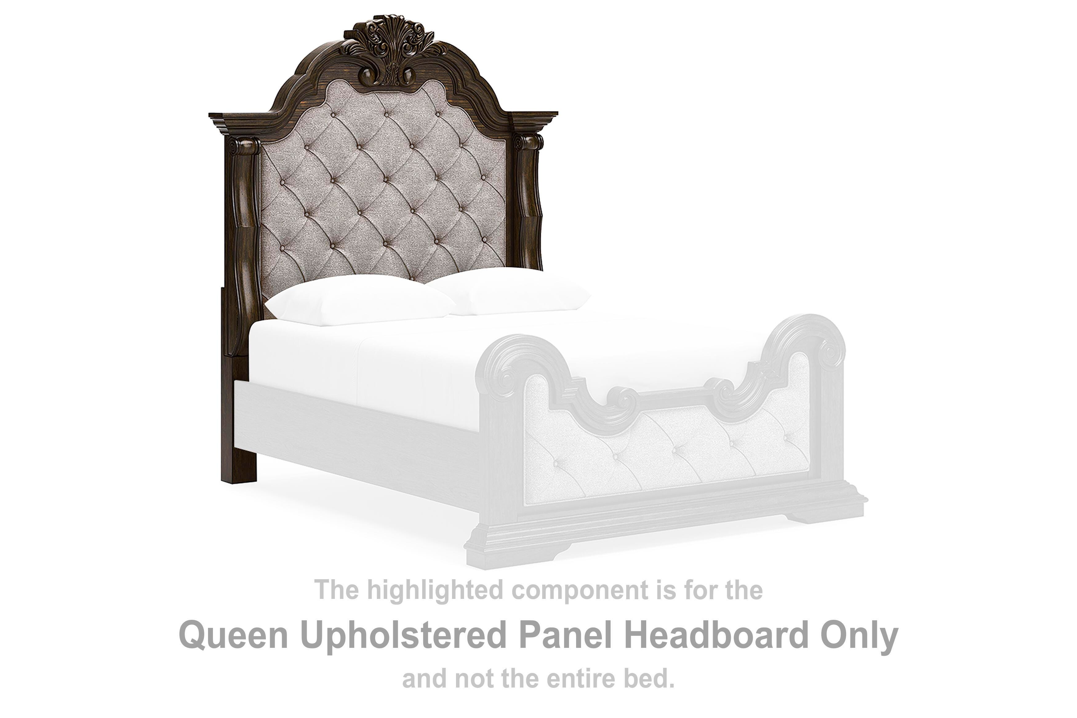 Maylee – Queen Upholstered Panel Headboard – Dark Brown