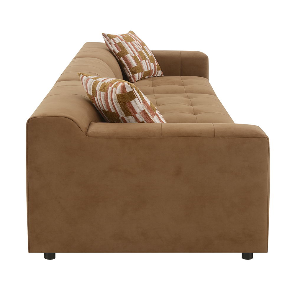 Zoey - Modular - Armless Chair - Chocolate Suede, dark brown, view 8