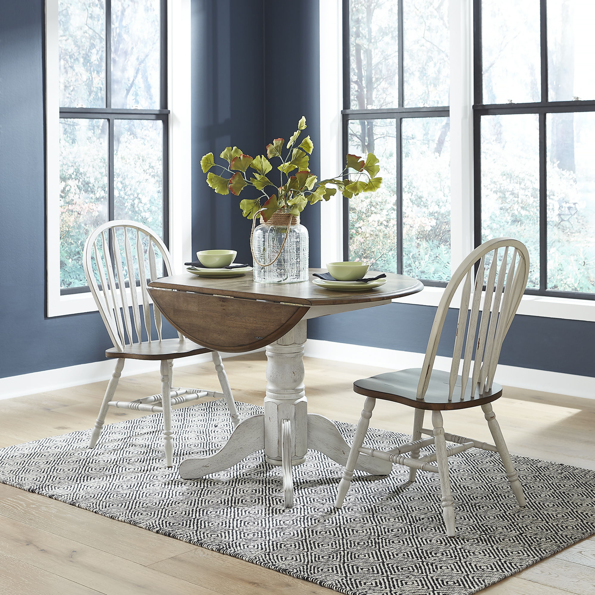 Liberty Furniture Carolina Crossing - 3 Piece Drop Leaf Set - White