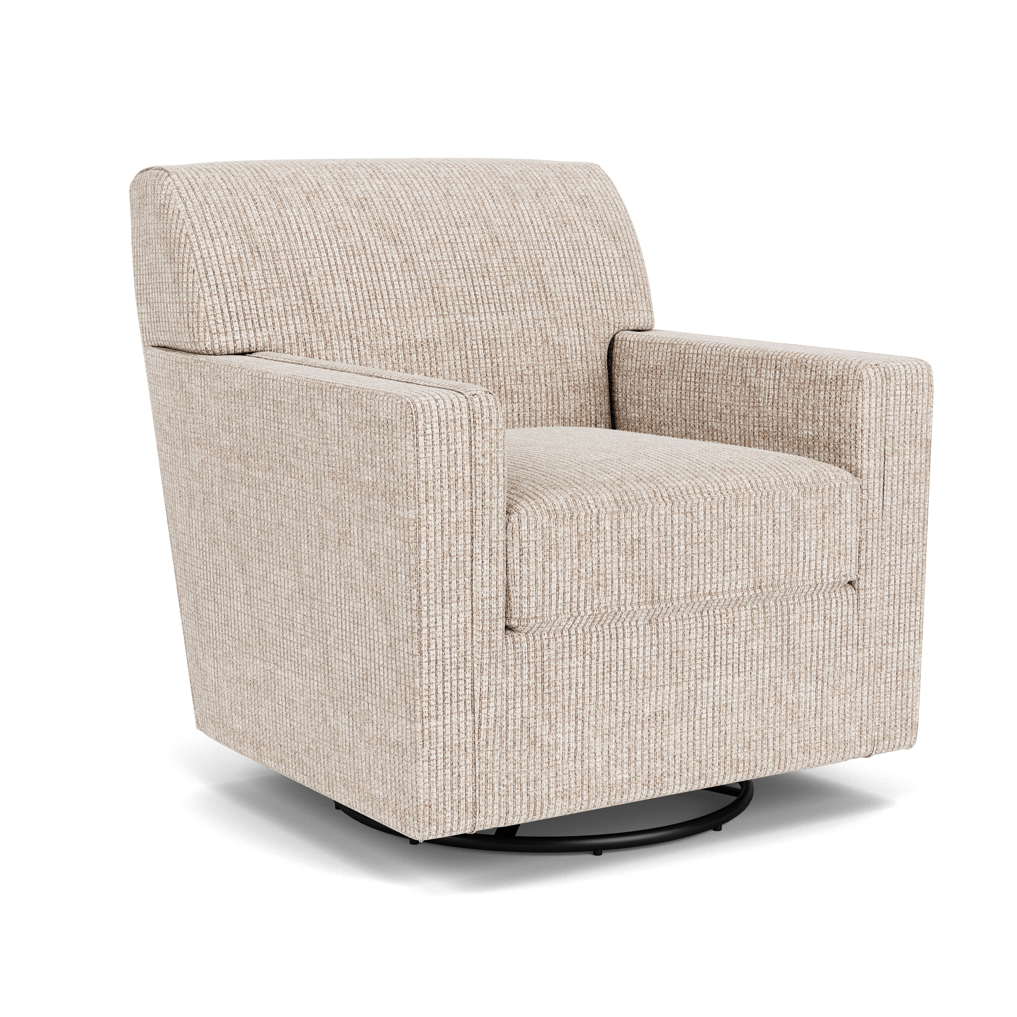 Nora - Fabric Swivel Chair, dark gray, view 2