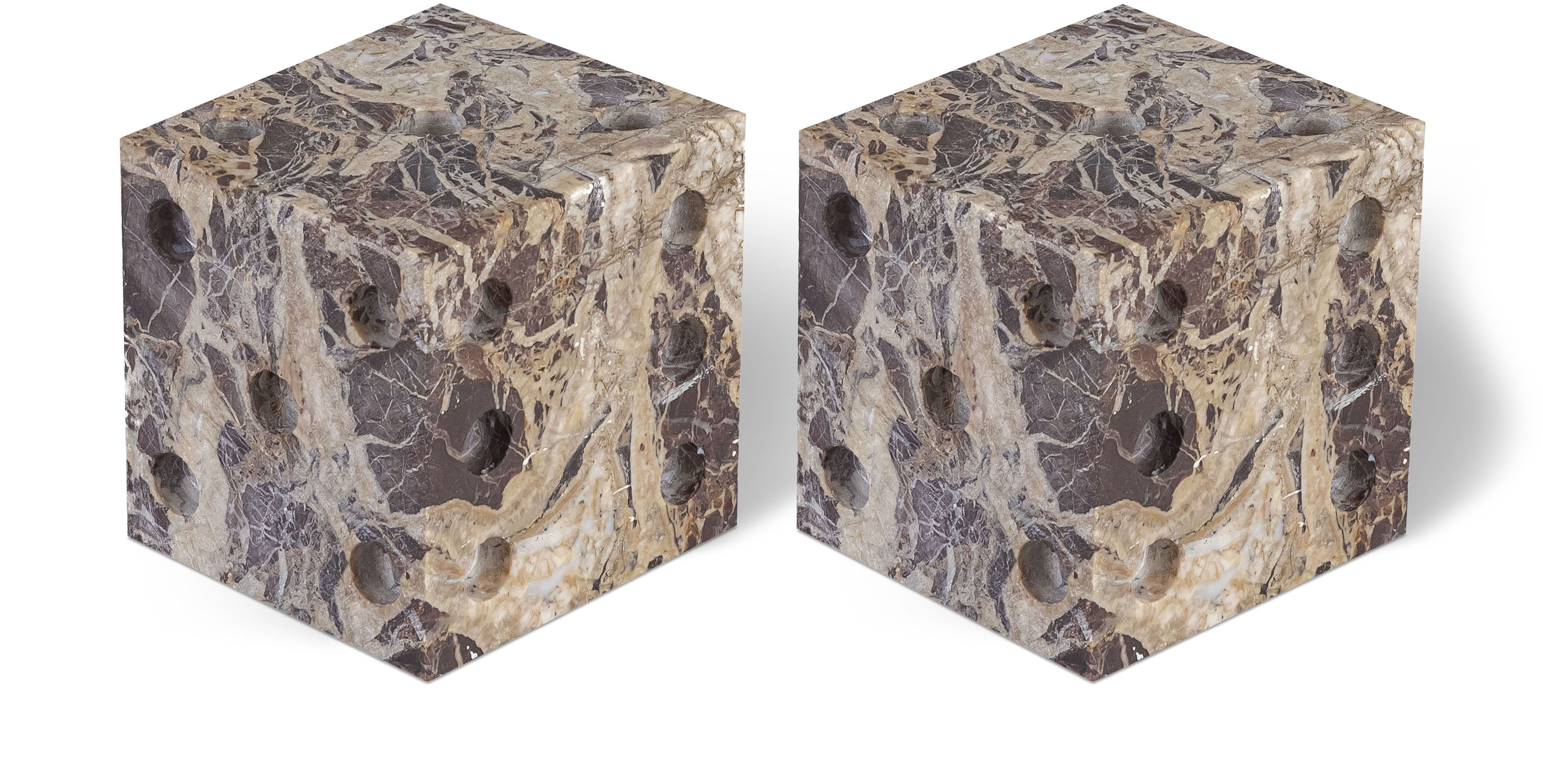 Dice - Marble Decorative - Cherry