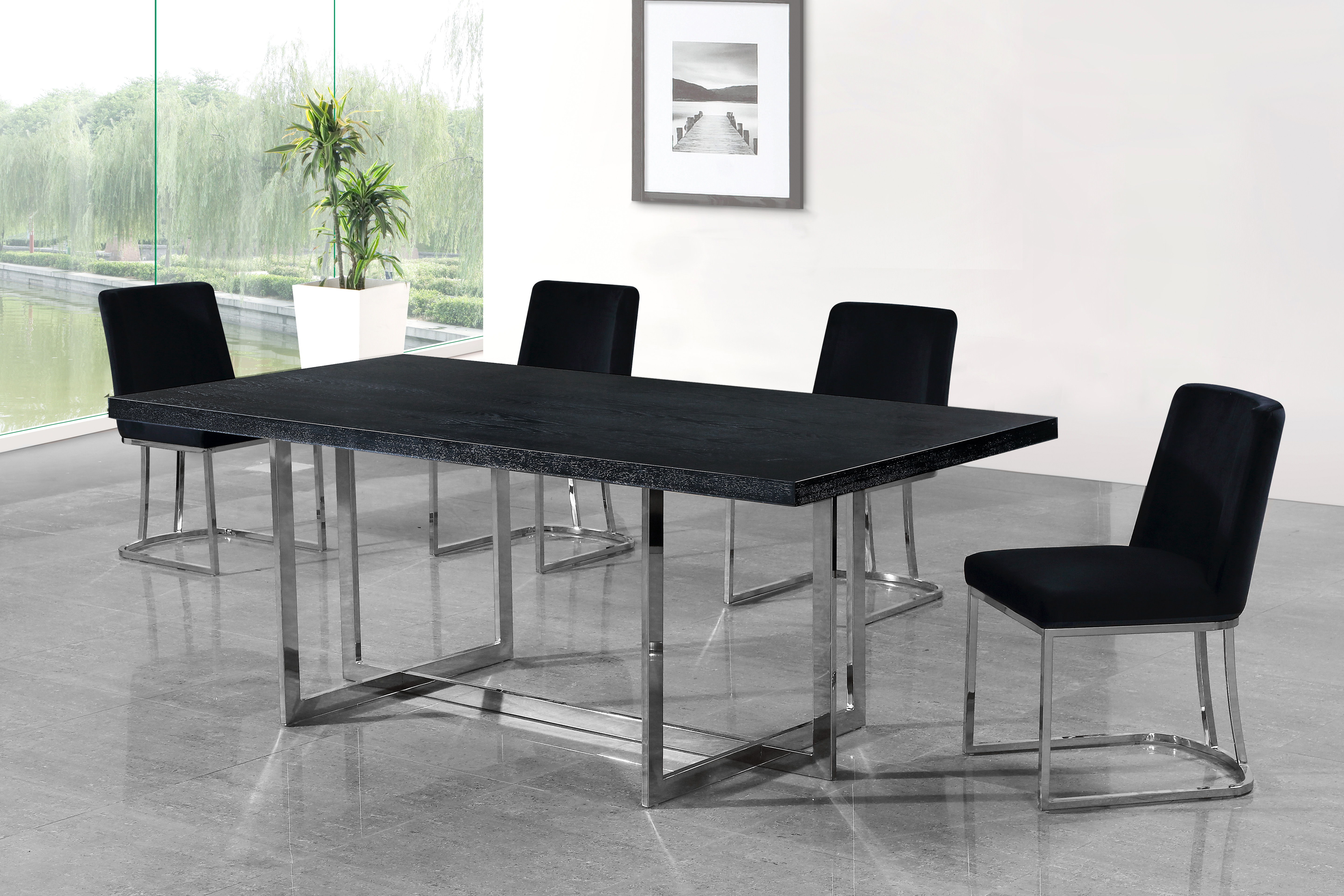 Heidi - Fabric Dining Chair (Set of 2) - Black