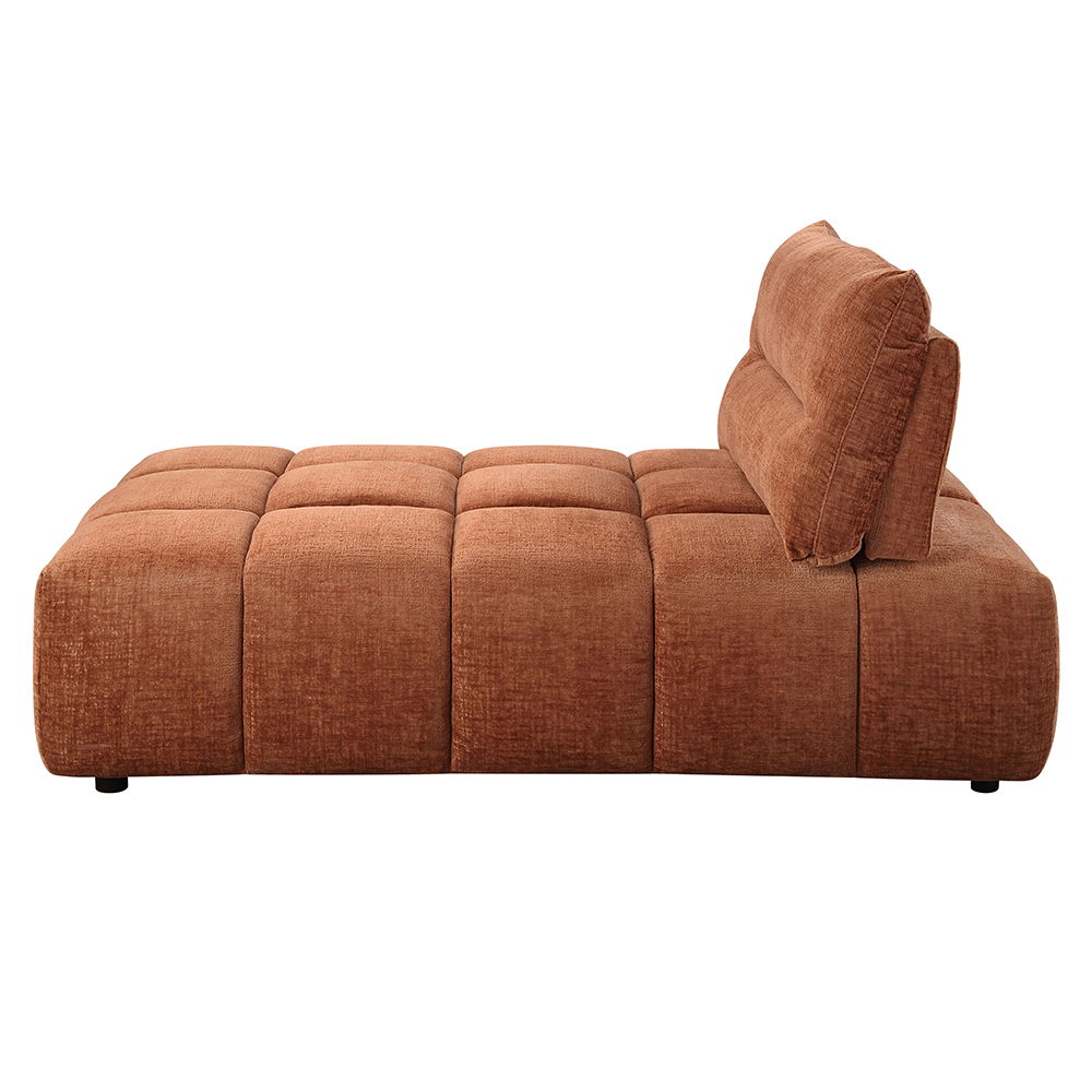 Loanna - Modular - Chaise - Coral Red Chenille, light brown, view 4