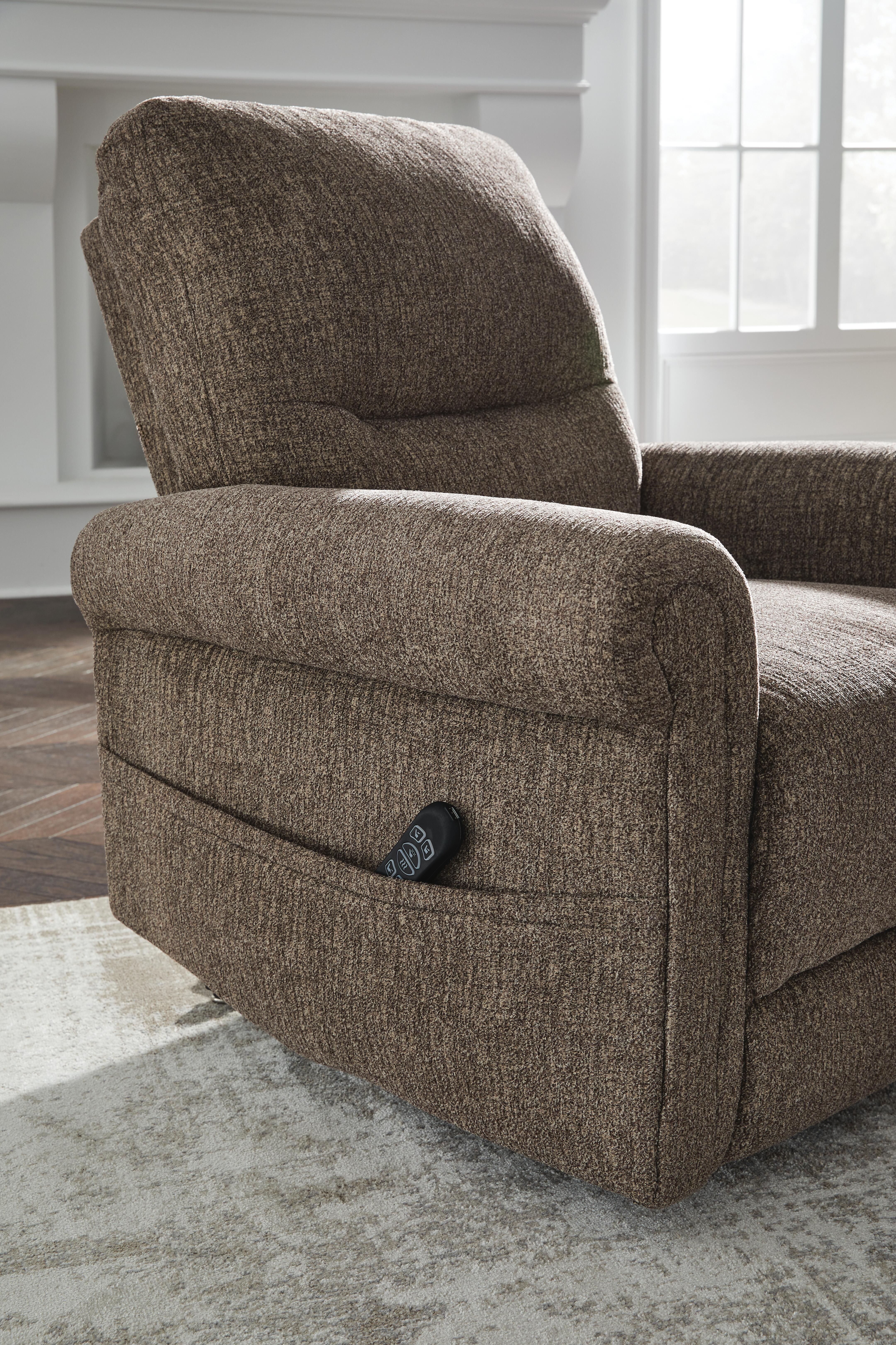 Ashley Furniture Aureta - Power Lift Recliner - Earth - Image 11
