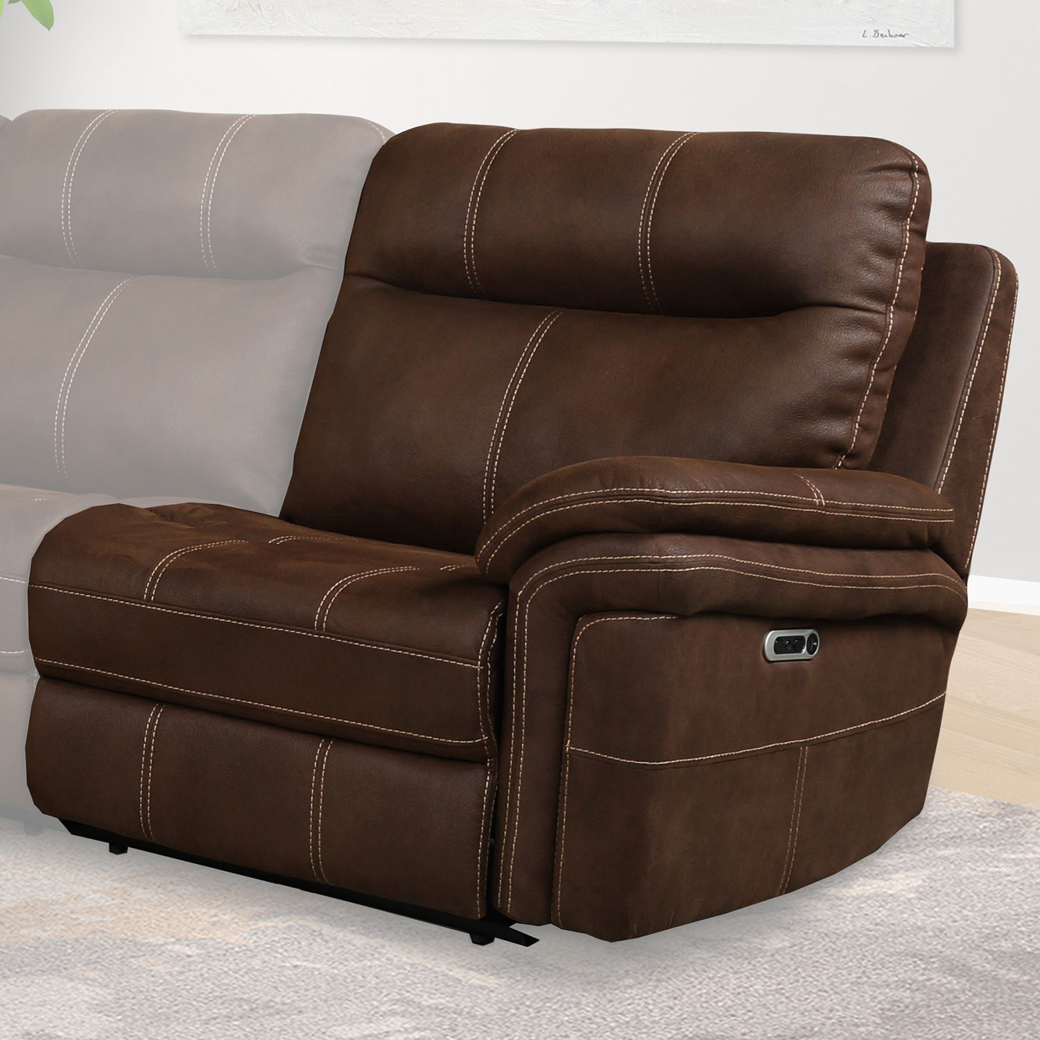 Parker House Mason - Power Right Arm Facing Recliner - Dark Kahlua