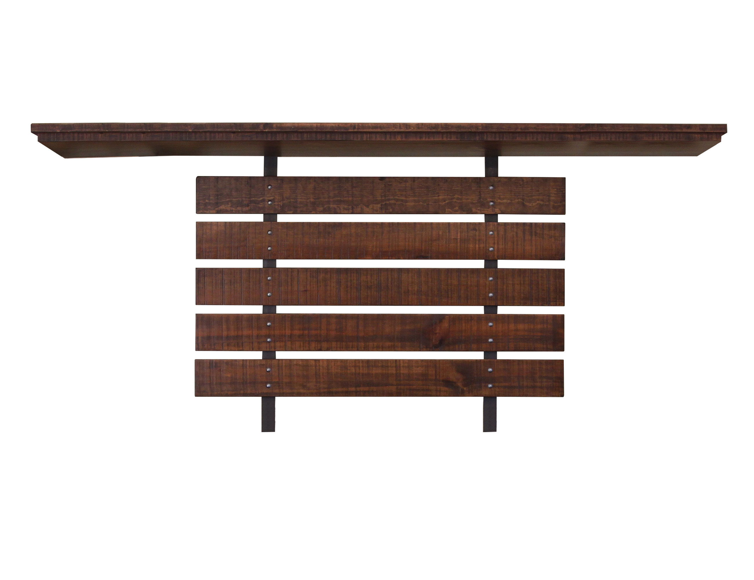 International Furniture Direct Pueblo White - Bridge - Medium Brown