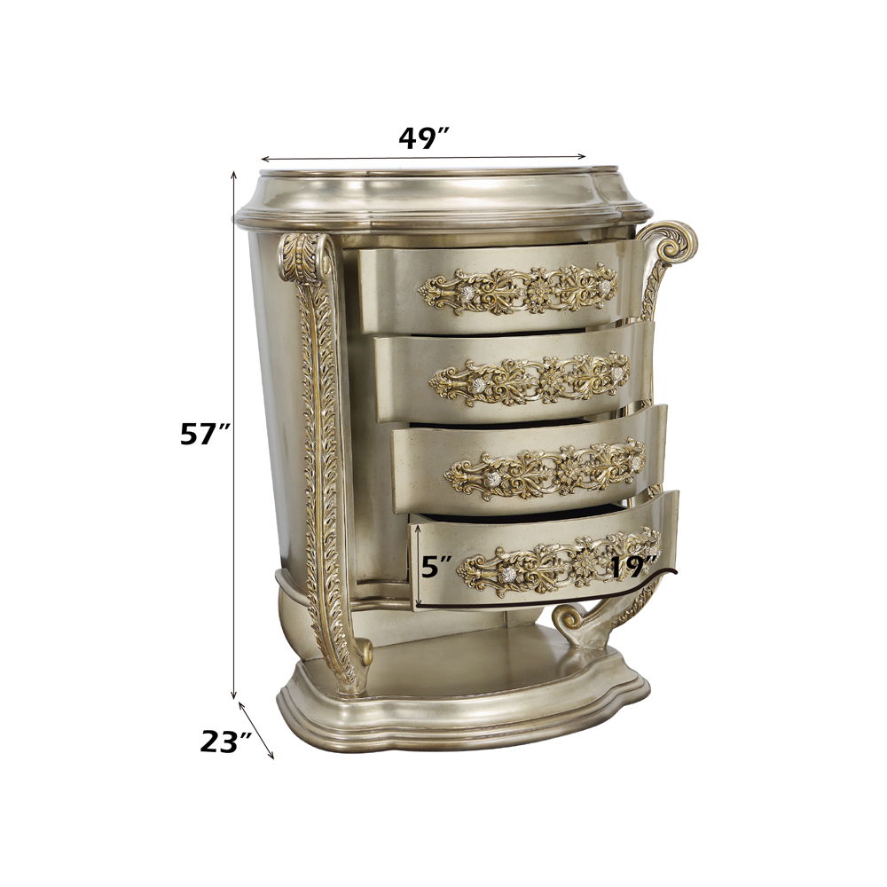 Danae - Chest - Champagne & Gold, beige, view 5