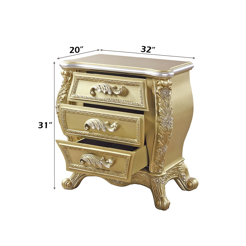 Cabriole - Nightstand - Gold, gold, view 4