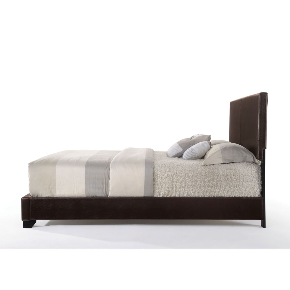 Ireland III - Eastern King Bed - Brown Synthetic Leather, dark brown, view 3
