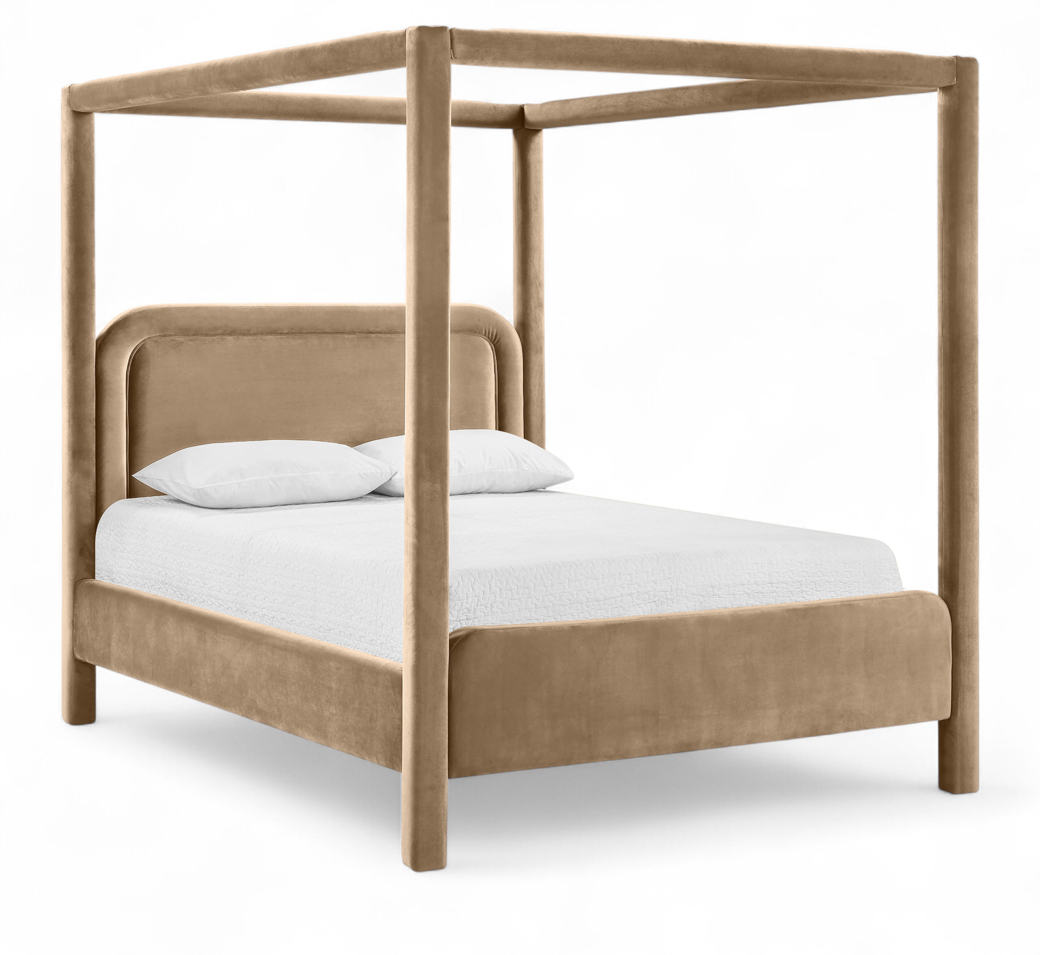 Salina - Velvet Upholstered King Bed - Beige
