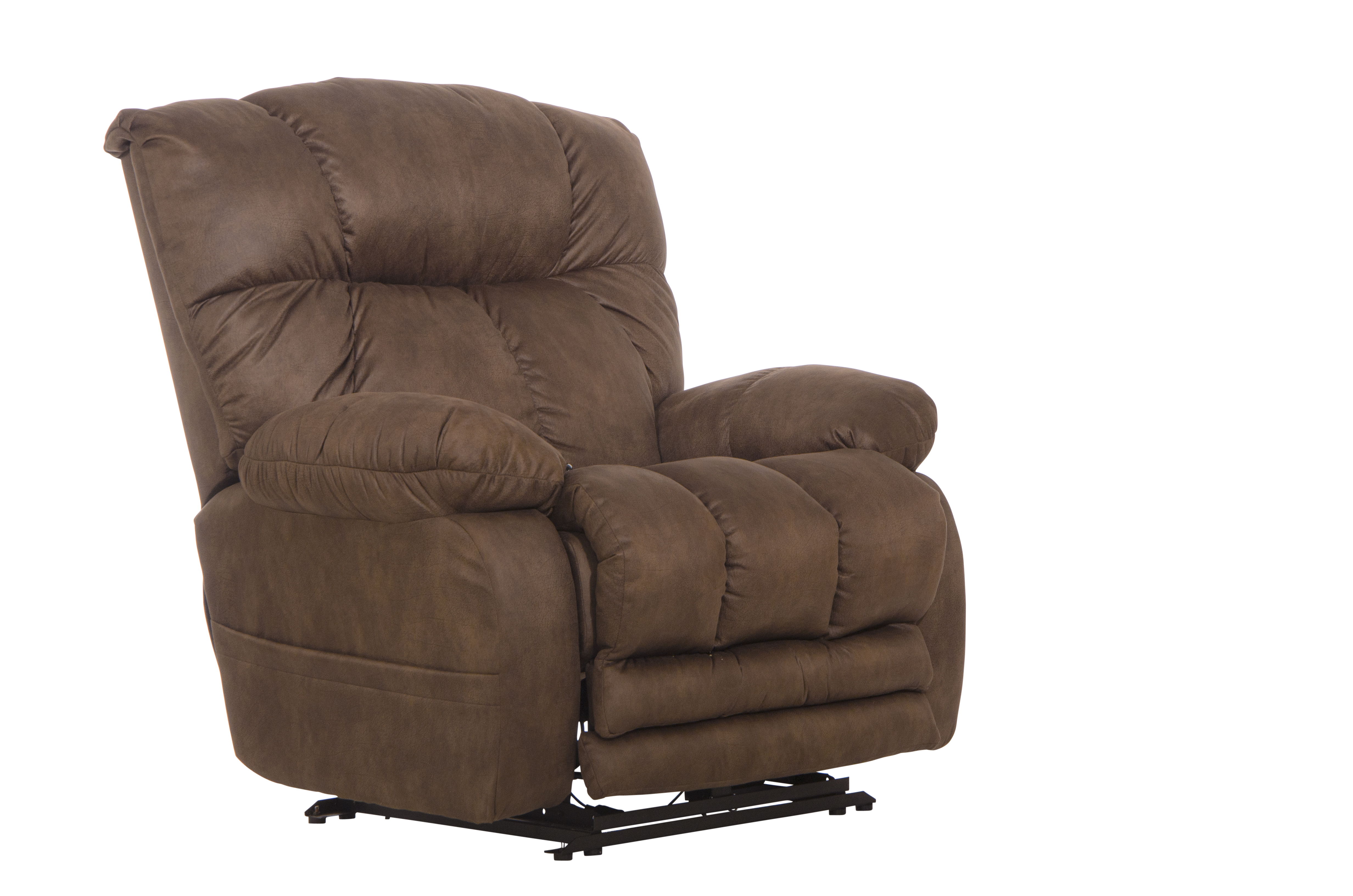 Dawkins - Power Lay Flat Reclining With Oversize Xtra Comfort Ottoman - Chocolate