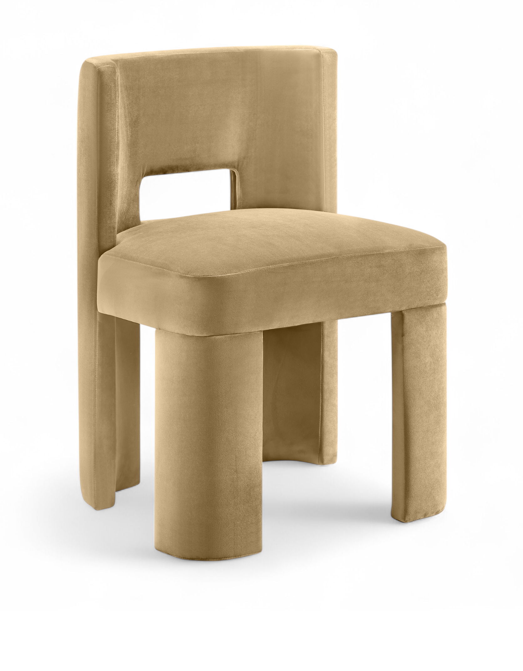 Zuno - Velvet Performance Fabric Upholstered Dining Chair (Set of 2) - Camel