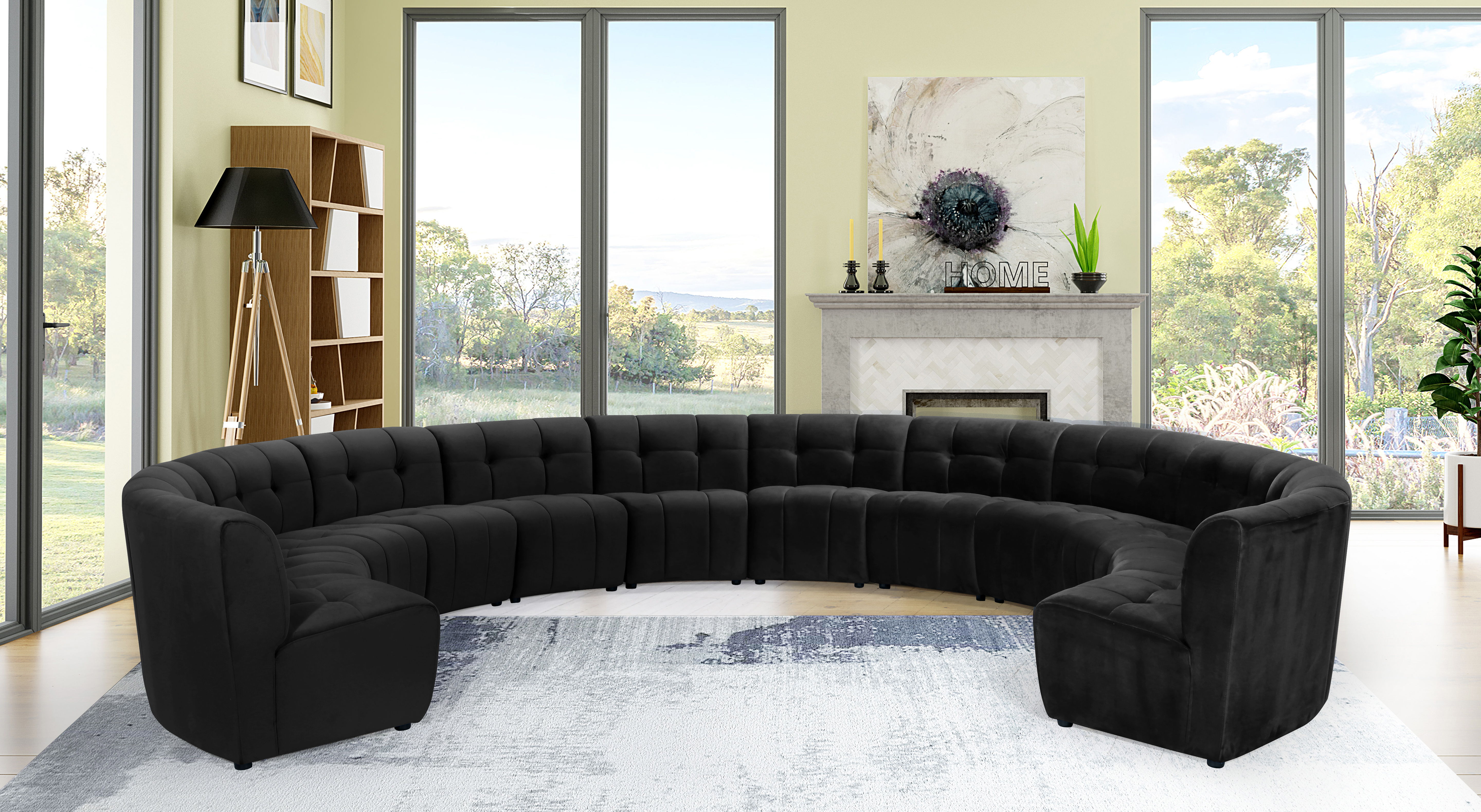 Limitless - 12 Piece Modular Sectional - Black