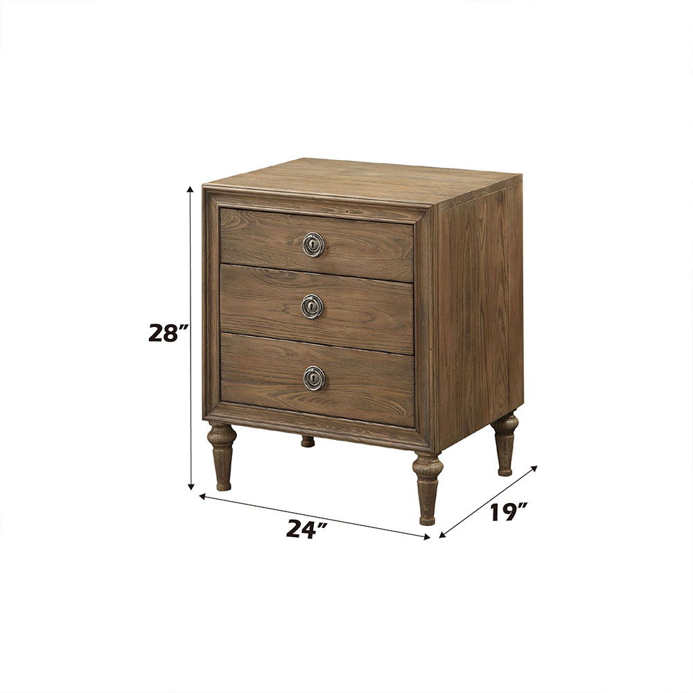 Inverness - 28" Nightstand - Reclaimed Oak, light brown, view 3