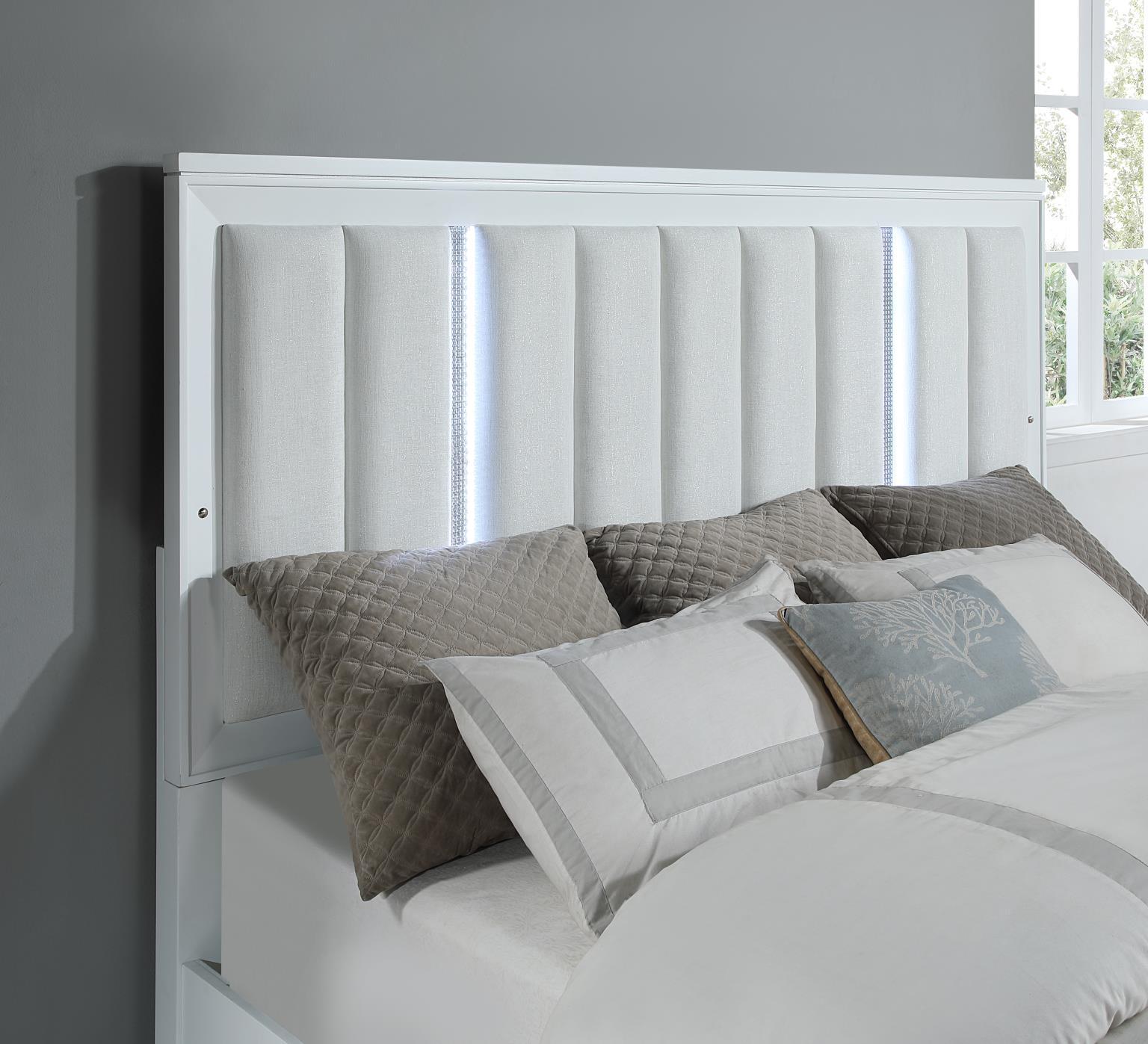 B240 - 3 Piece Bedroom Set (Queen Bed, Dresser, Mirror) - White