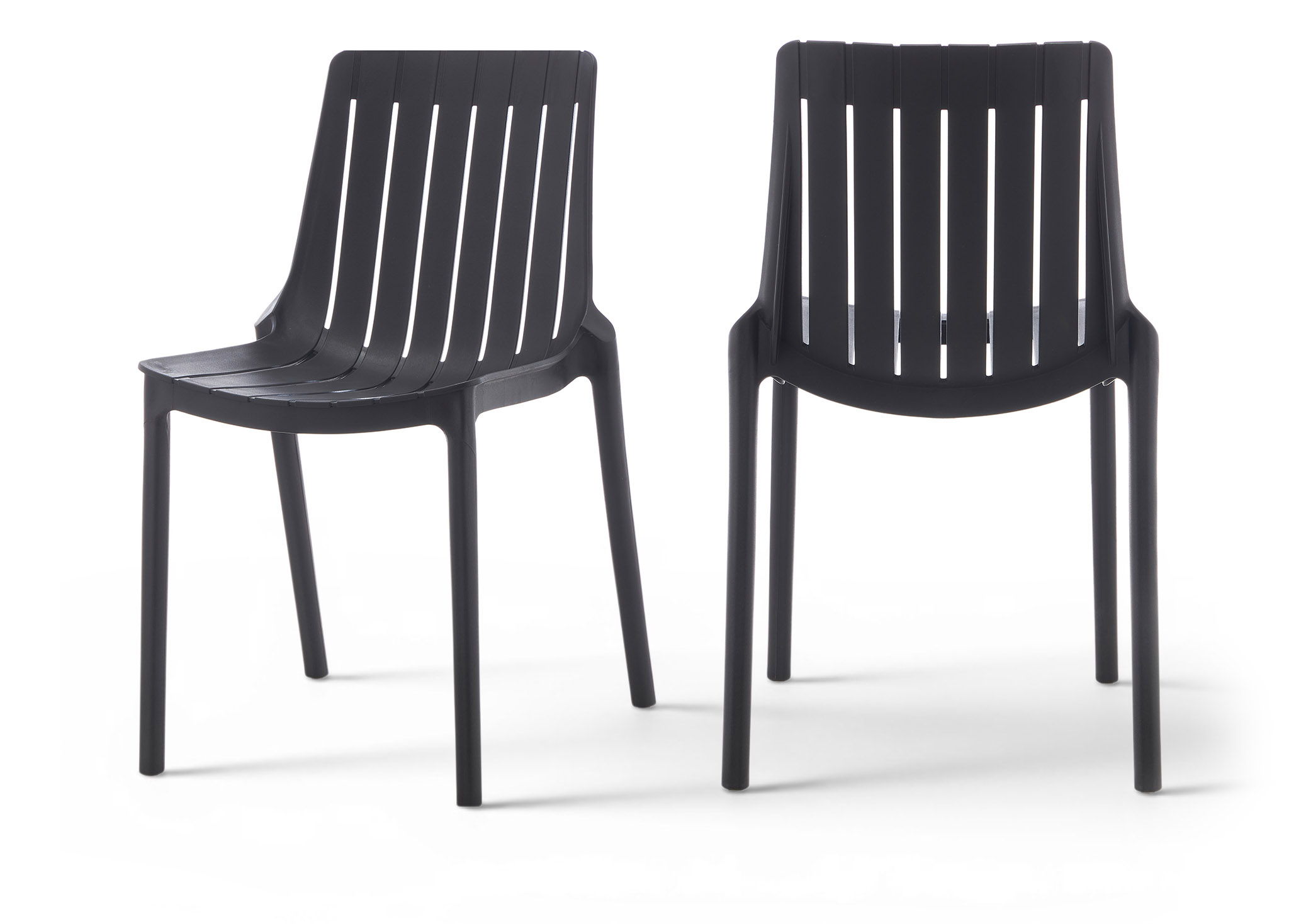 Marilla - Polypropylene Outdoor Patio Dining Chair (Set of 4) - Black