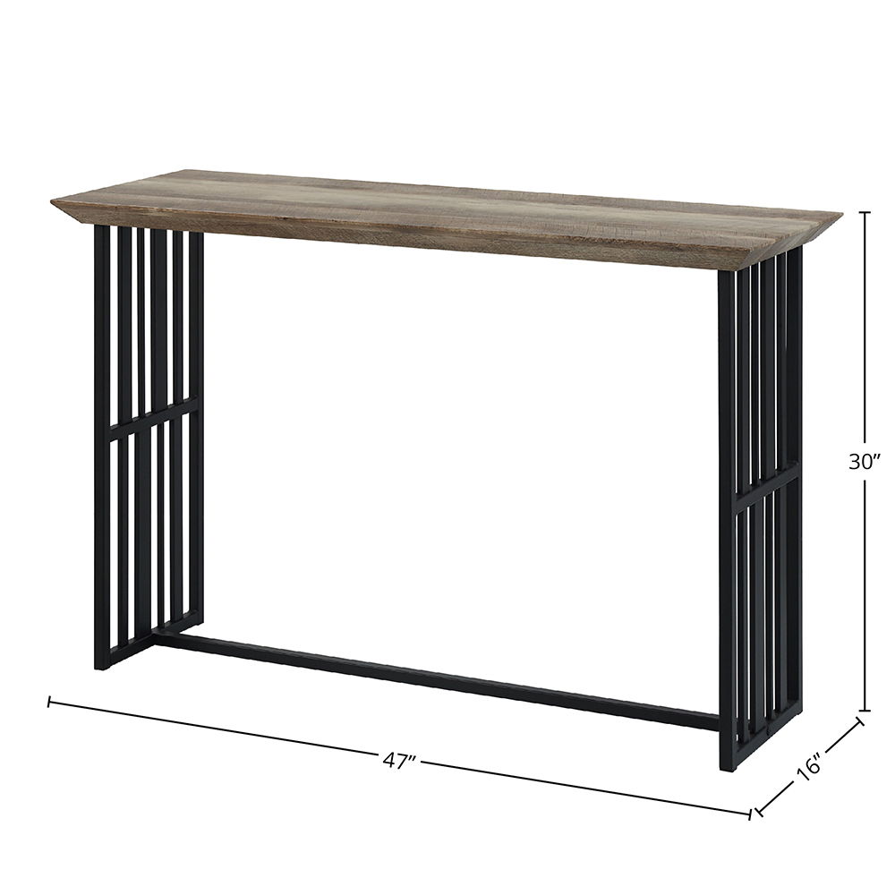 Zudora - Sofa Table - Antique Oak & Black, black, view 4