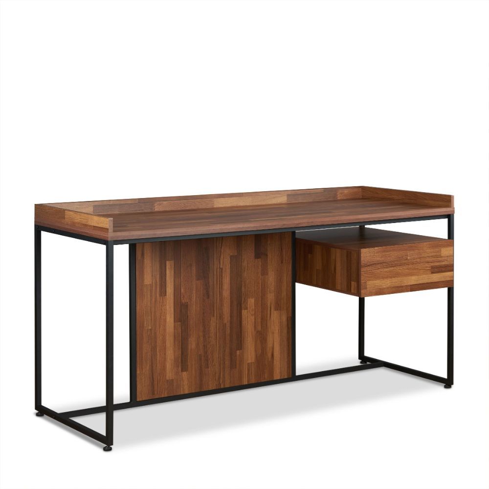 Sara - Writing Desk - Walnut & Sandy Black, light brown