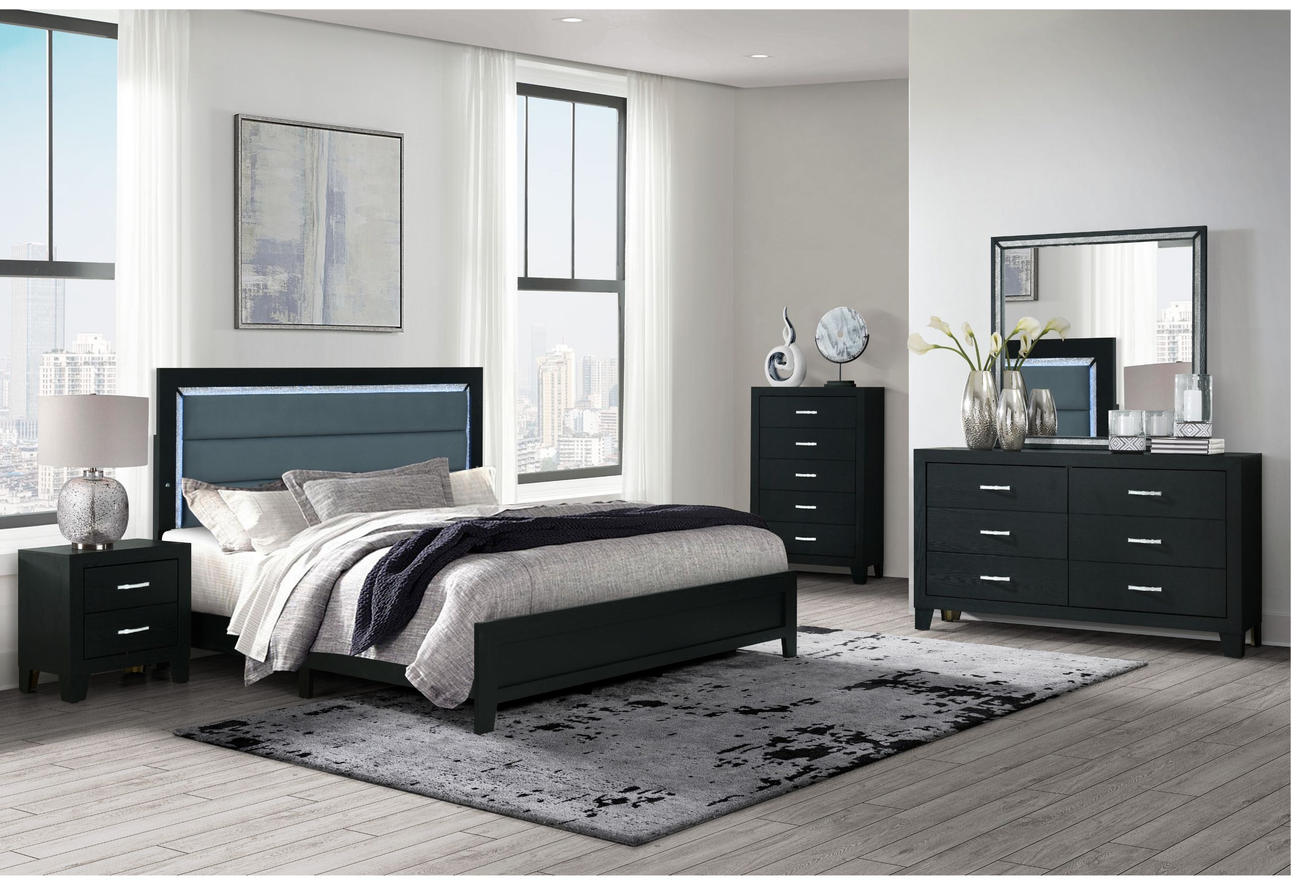 Full · 4 Pc · Bed, Dresser, Mirror, Nightstand
