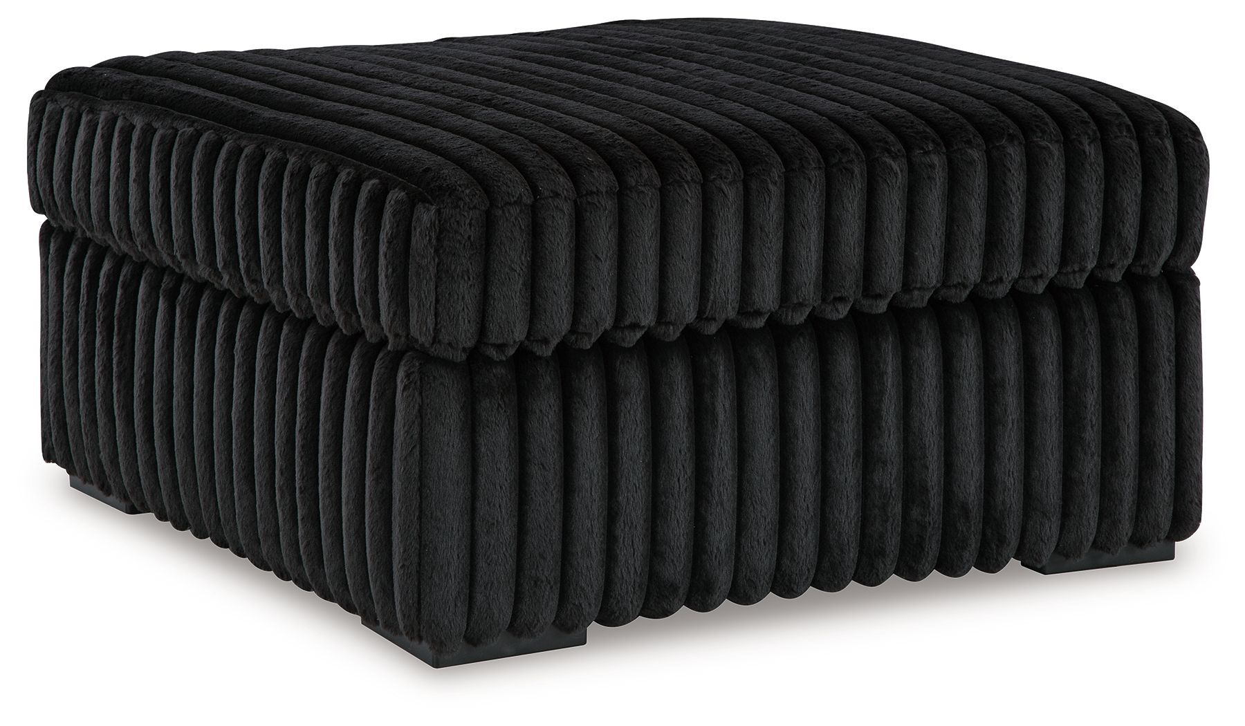 Midnight-Madness - 4 Pc. - 2-Piece Sectional Sofa With Raf Corner Chaise, Chaise, Ottoman - Onyx