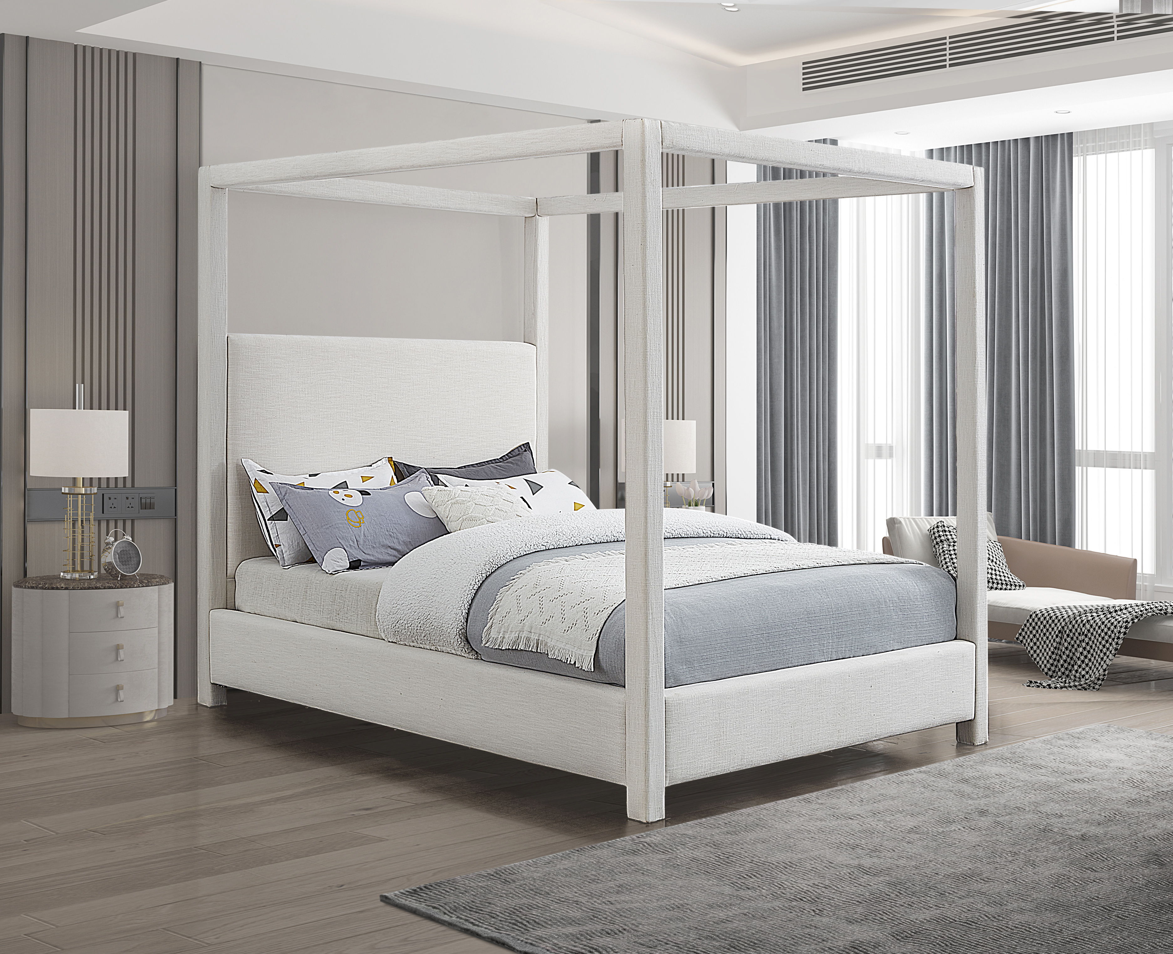 Emerson - King Bed - Cream