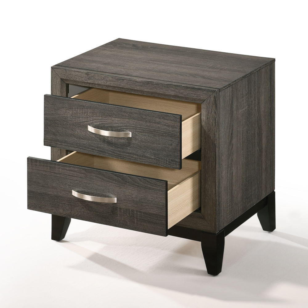 Valdemar - Nightstand - Weathered Gray, dark gray, view 4