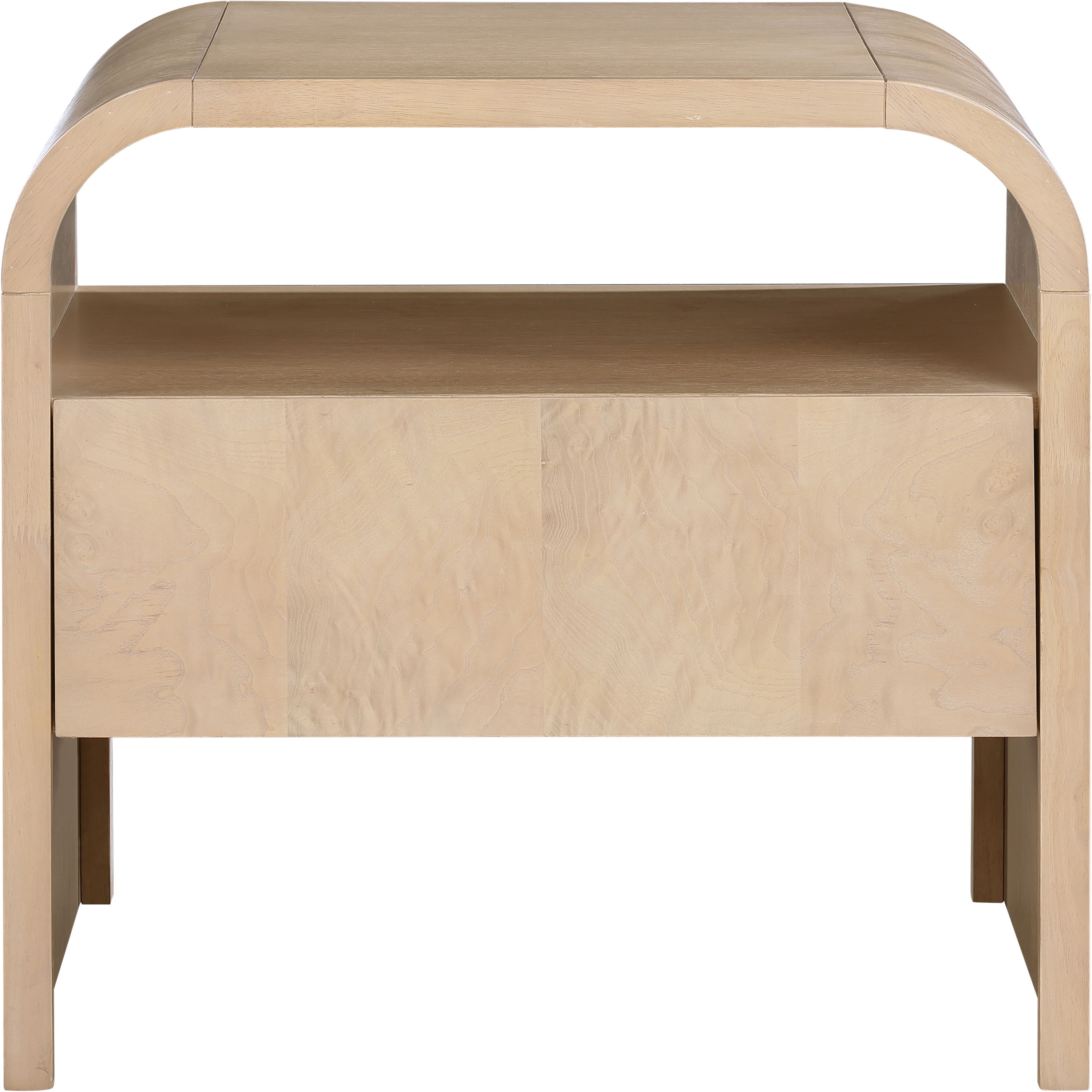 Giada - Solid Wood And Veneer Nightstand - Natural