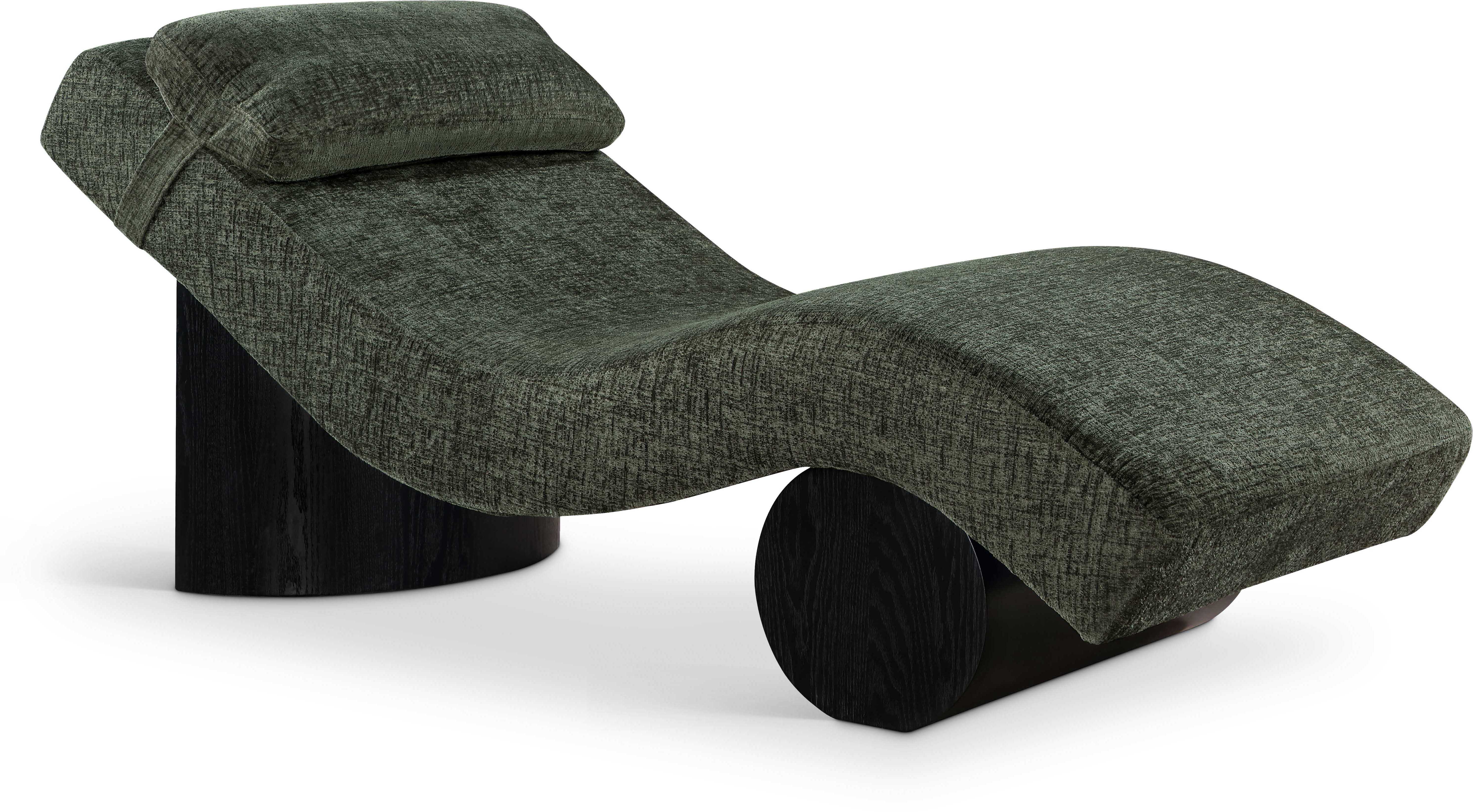 Marcella - Fabric Chaise Lounge - Green