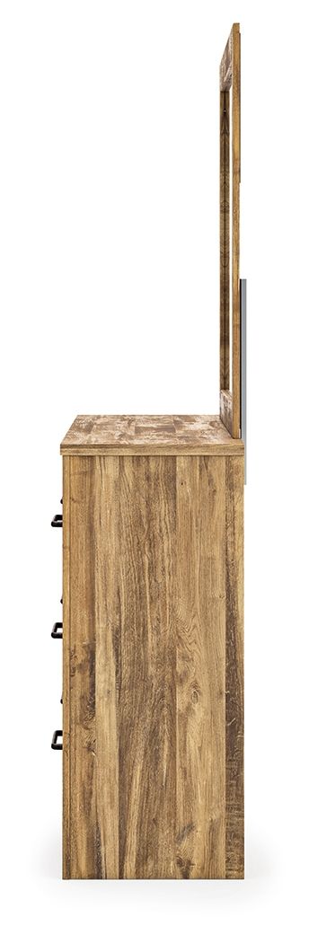 Ashley Furniture Maystonna - Dresser And Mirror - Brown - Image 8
