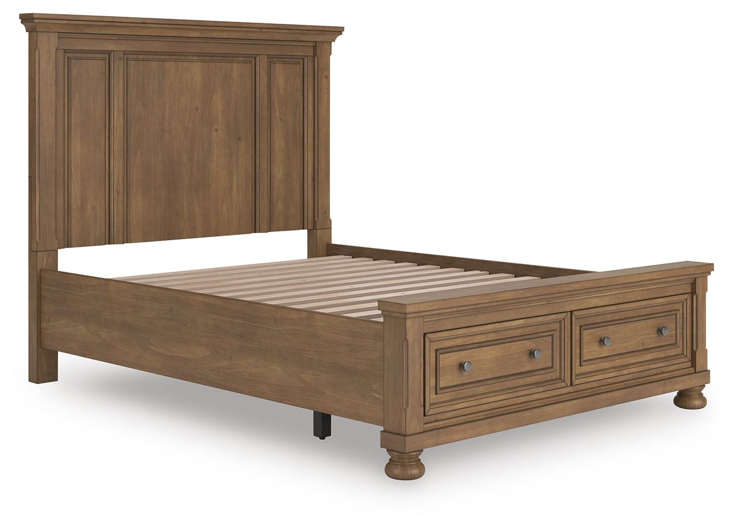 Feddinger - Queen Panel Storage Bed - Medium Brown