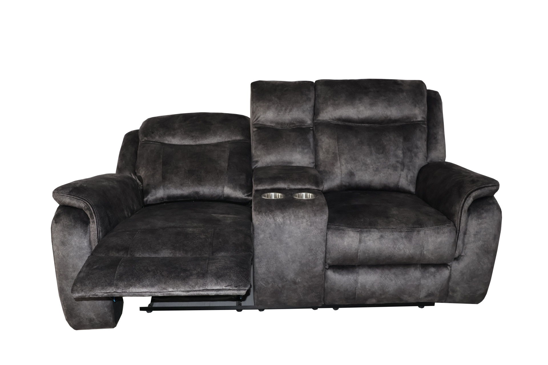 Park City - Console Loveseat With Dual Recliners - Slate