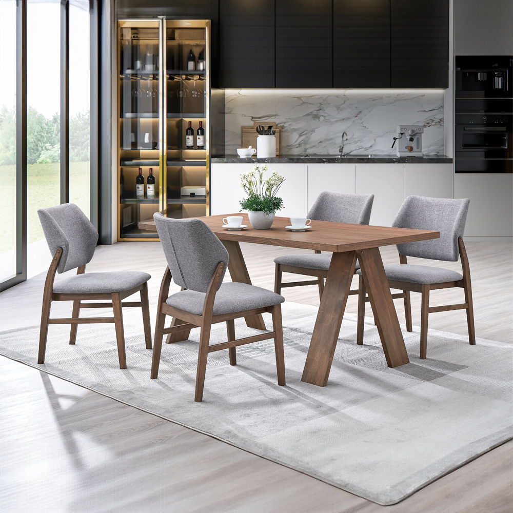 Sarha - Dining Table - Walnut, light brown, view 5